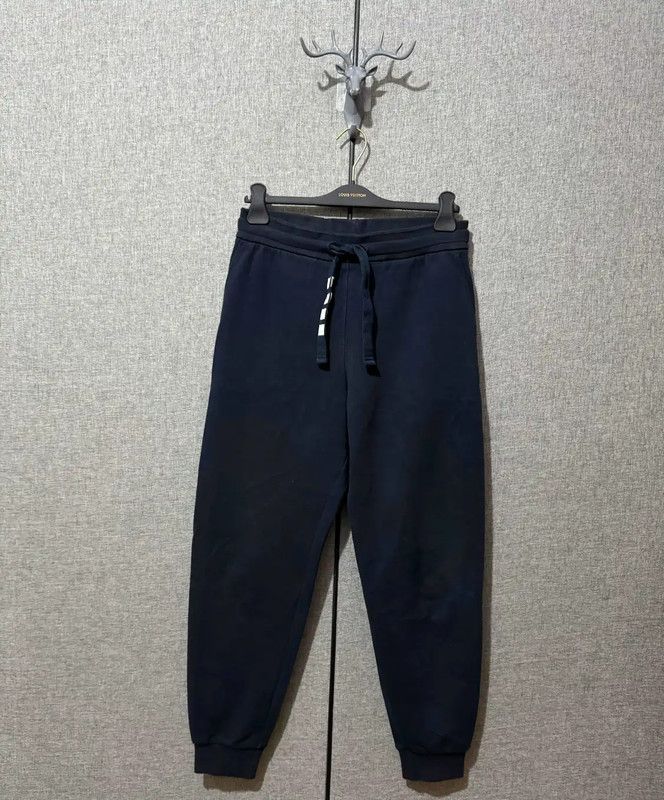 Thom Browne Thom Browne Navy Cotton Embroidered Casual Pants 0089 Size US 27 - 1 Thumbnail