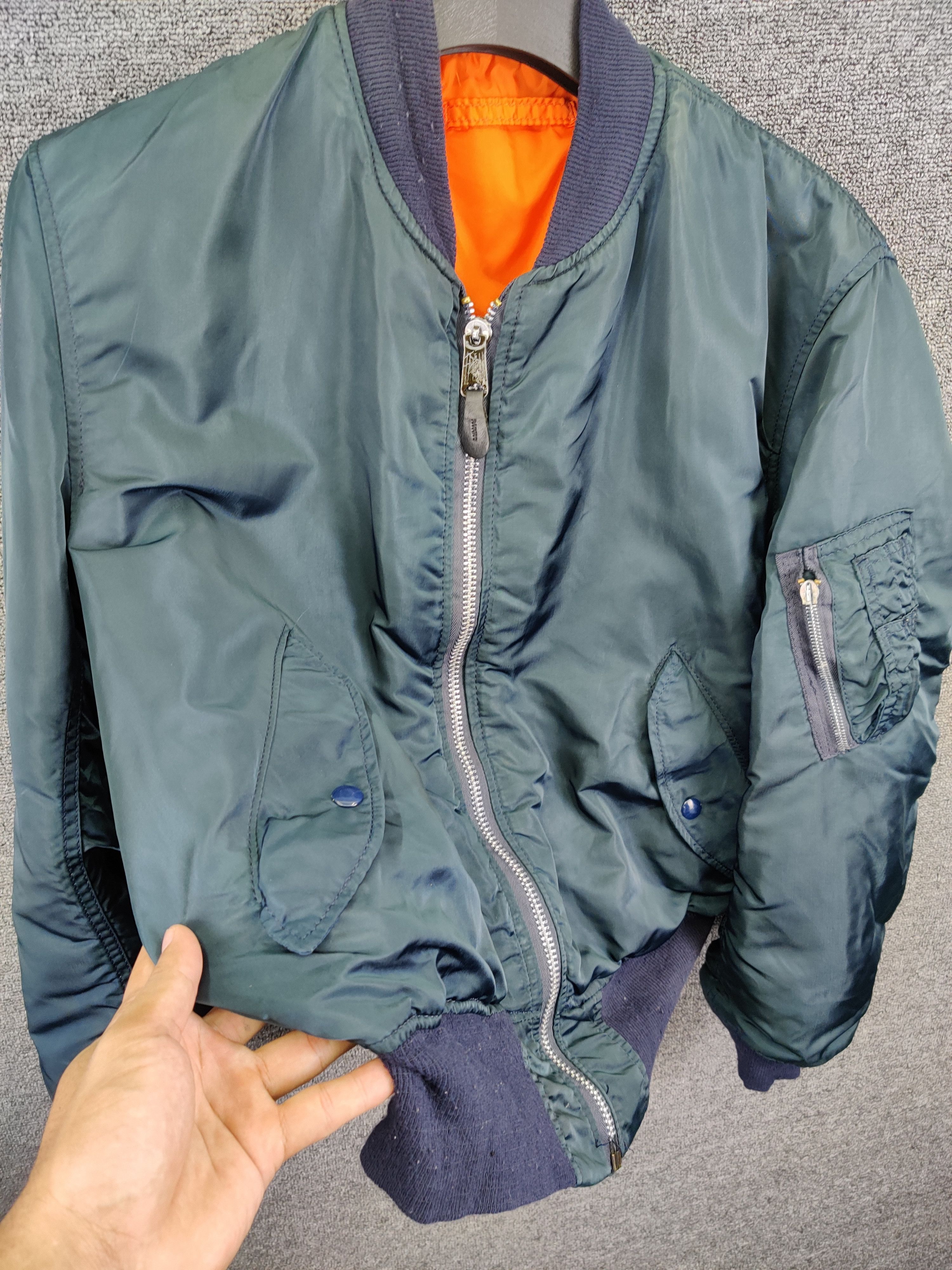 Alpha Industries Vintage 90s Alpha Industries MA-1 Flight Bomber Jacket Size US L / EU 52-54 / 3 - 9 Thumbnail