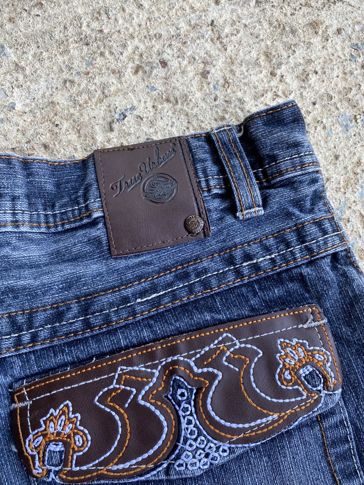 Affliction × Vintage Vintage Y2K Affliction Style Embroidered Pocket Jeans Size US 28 / EU 44 - 5 Thumbnail
