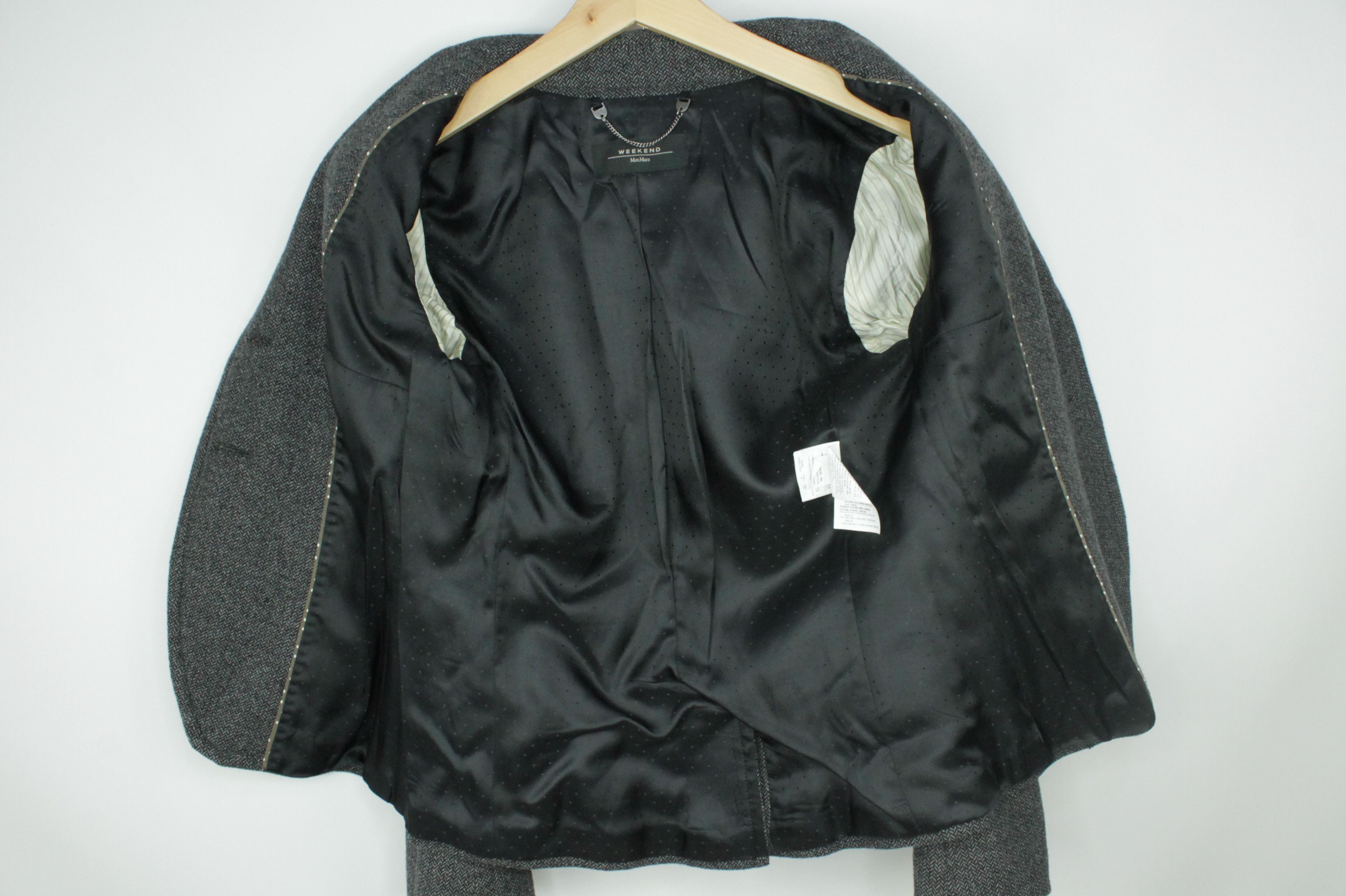 Max Mara × Weekend Max Mara Weekend Max Mara Herringbone Tweed Wool Blazer Jacket Size XS / US 0-2 / IT 36-38 - 7 Thumbnail