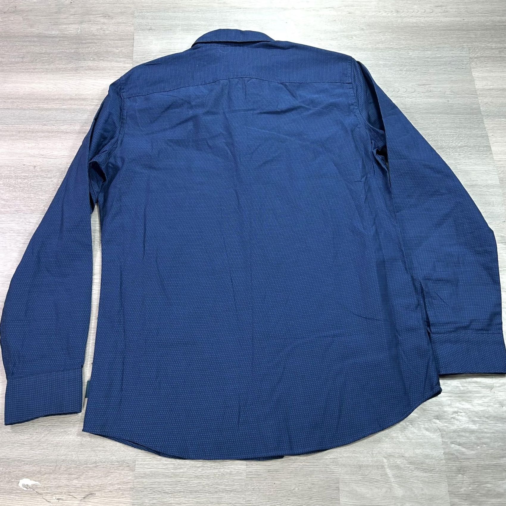 Perry Ellis Perry Ellis Shirt Mens Medium Blue Geometric Long Sleeve Button-Up Slim Fit Size US M / EU 48-50 / 2 - 2 Thumbnail