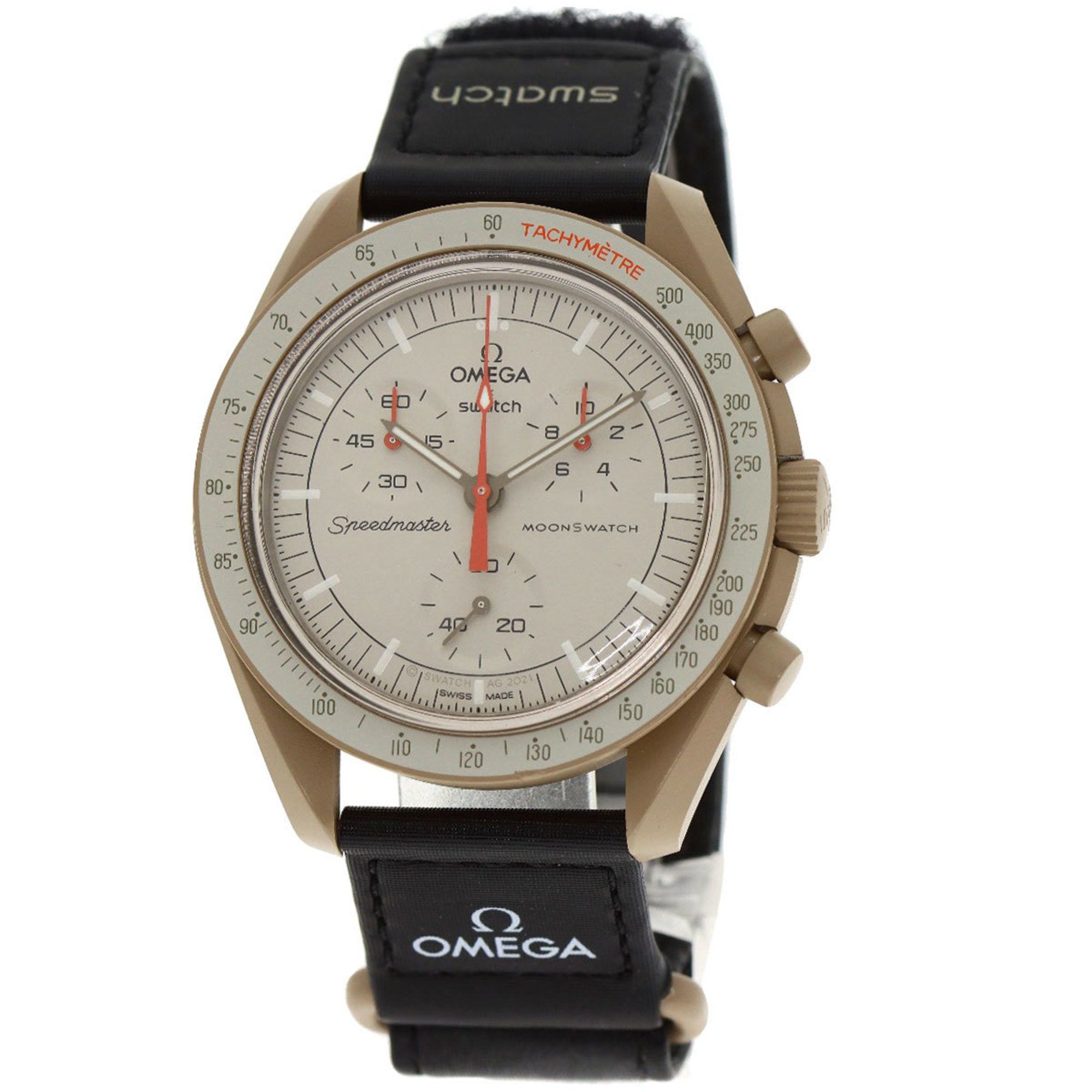 Omega Omega x Swatch S033C100 MISSION TO JUPITER Speedmaster collaboration watch ceramic nylon men's Size ONE SIZE - 1 Thumbnail