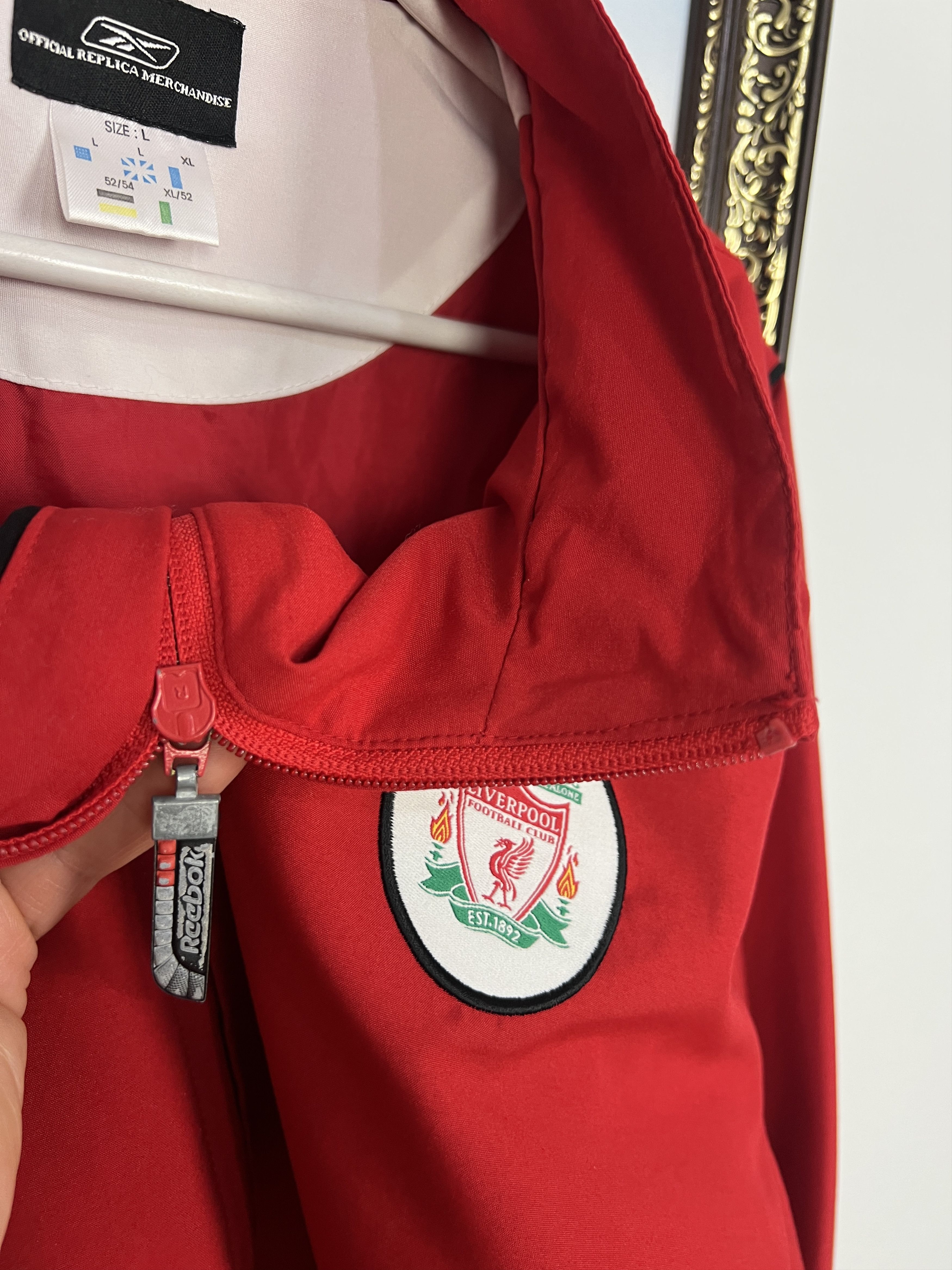 Reebok Vintage Liverpool Football Train Jacket Soccer Track Top Zip Size US L / EU 52-54 / 3 - 4 Thumbnail