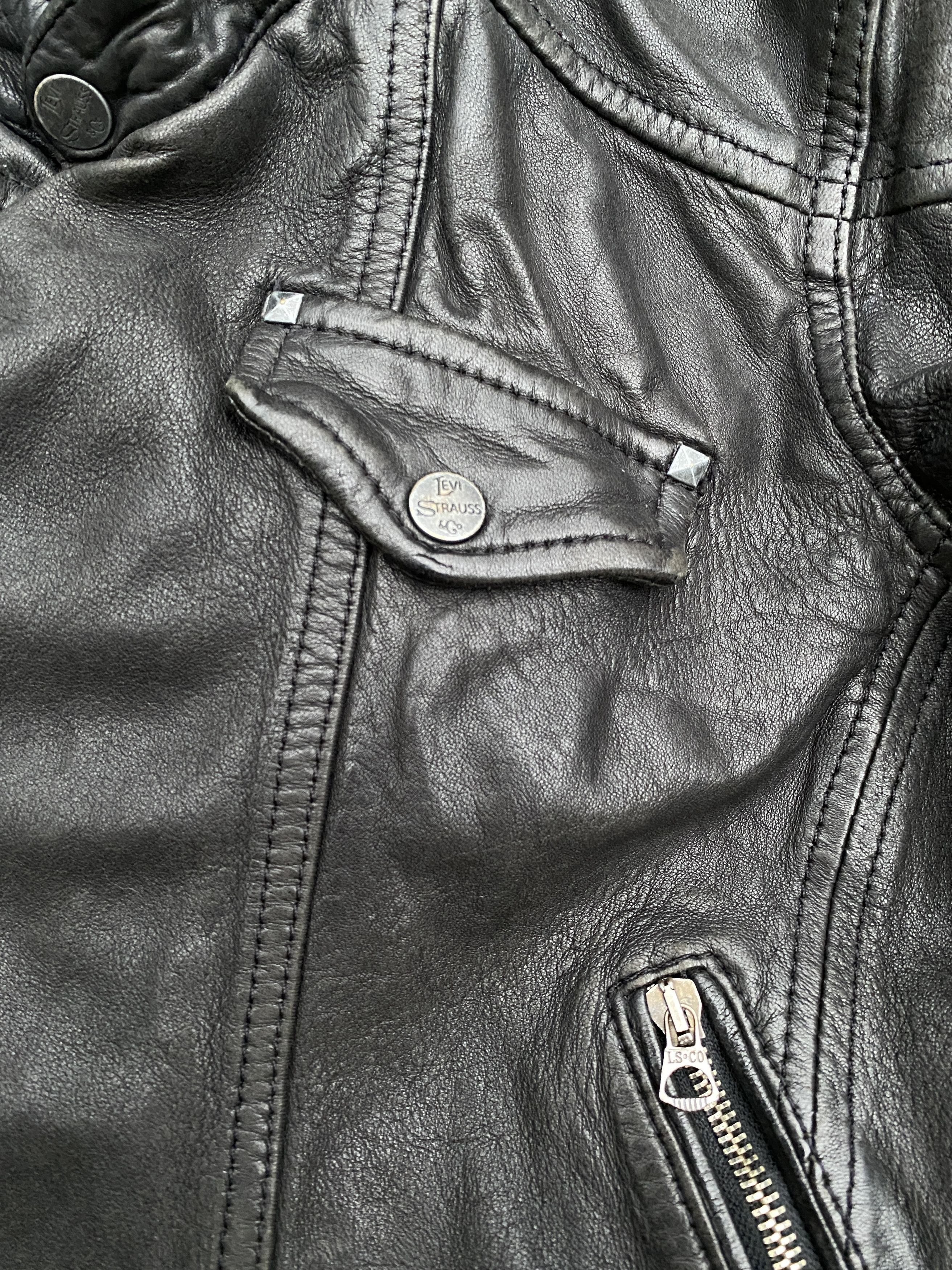 Levi's Vintage Levis Special Edition Cropped Leather Biker Jacket Size M / US 6-8 / IT 42-44 - 9 Thumbnail