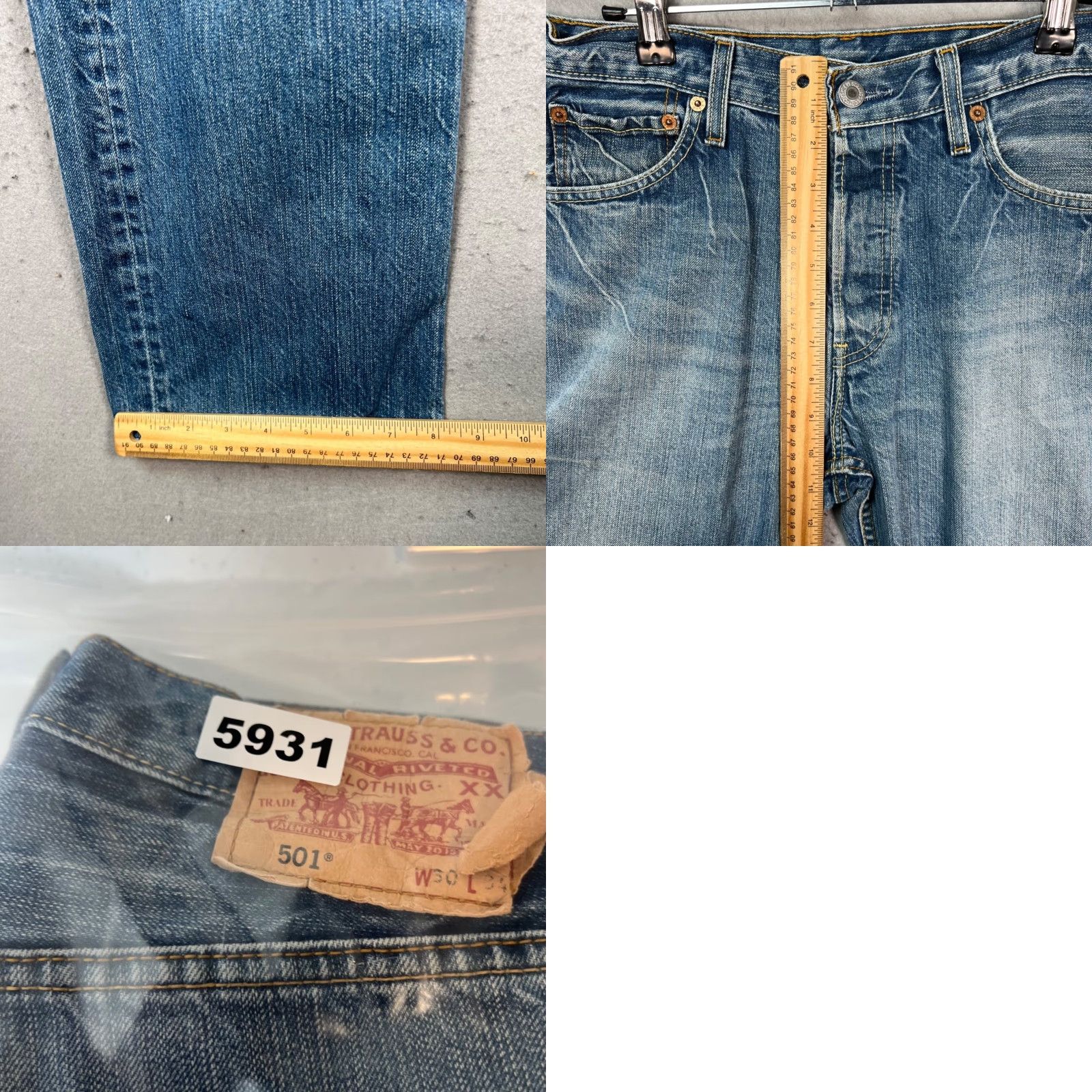 Levi's Levi's 501 Jeans Regular Size 30x29 Blue Cotton Denim Button 5-Pocket Levi's 501 Series Mens Straight Vintage No Size US 30 / EU 46 - 8 Thumbnail