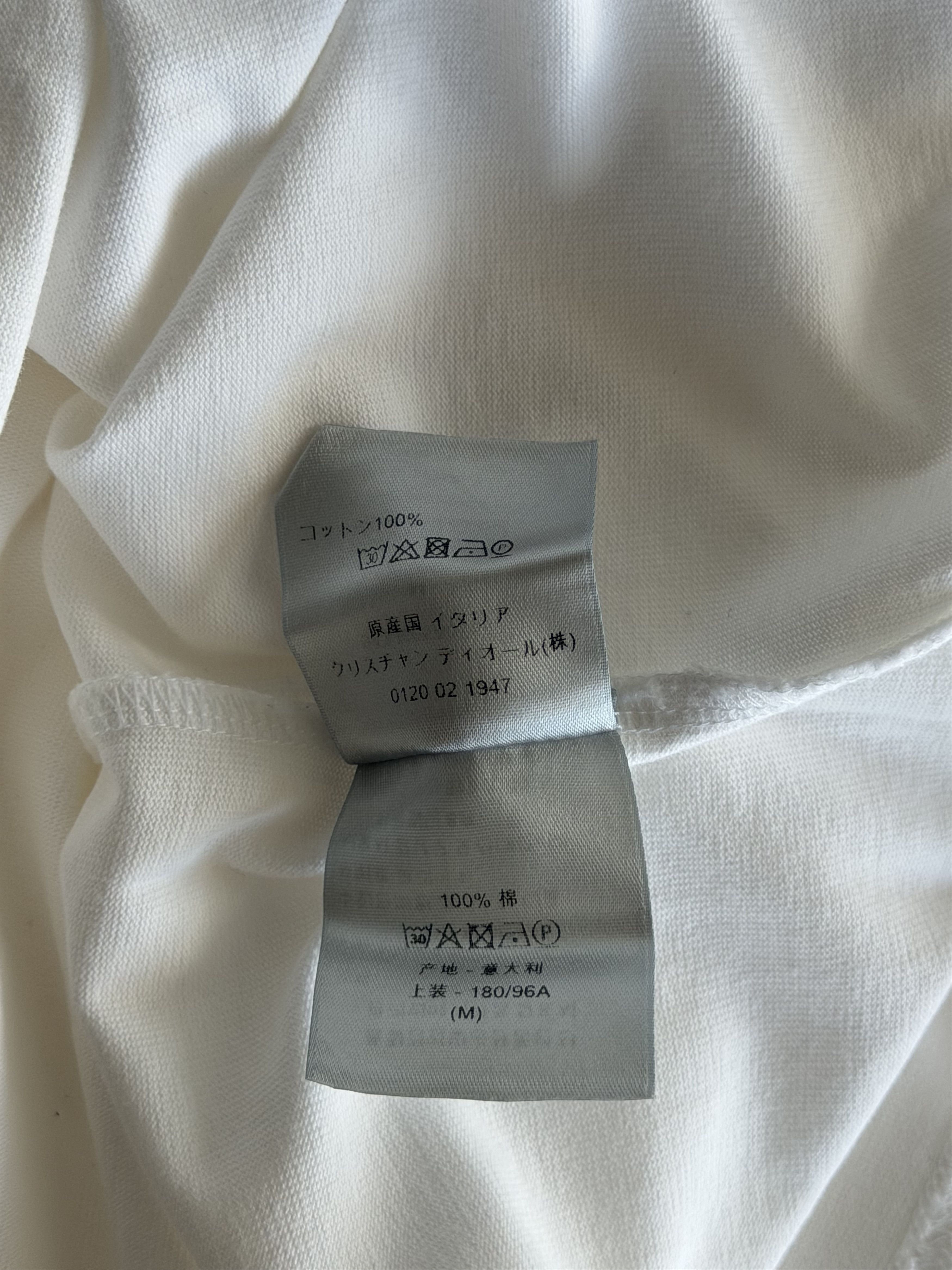 Dior Dior White & Yellow CD Icon Embroidered T-Shirt Size US M / EU 48-50 / 2 - 5 Thumbnail