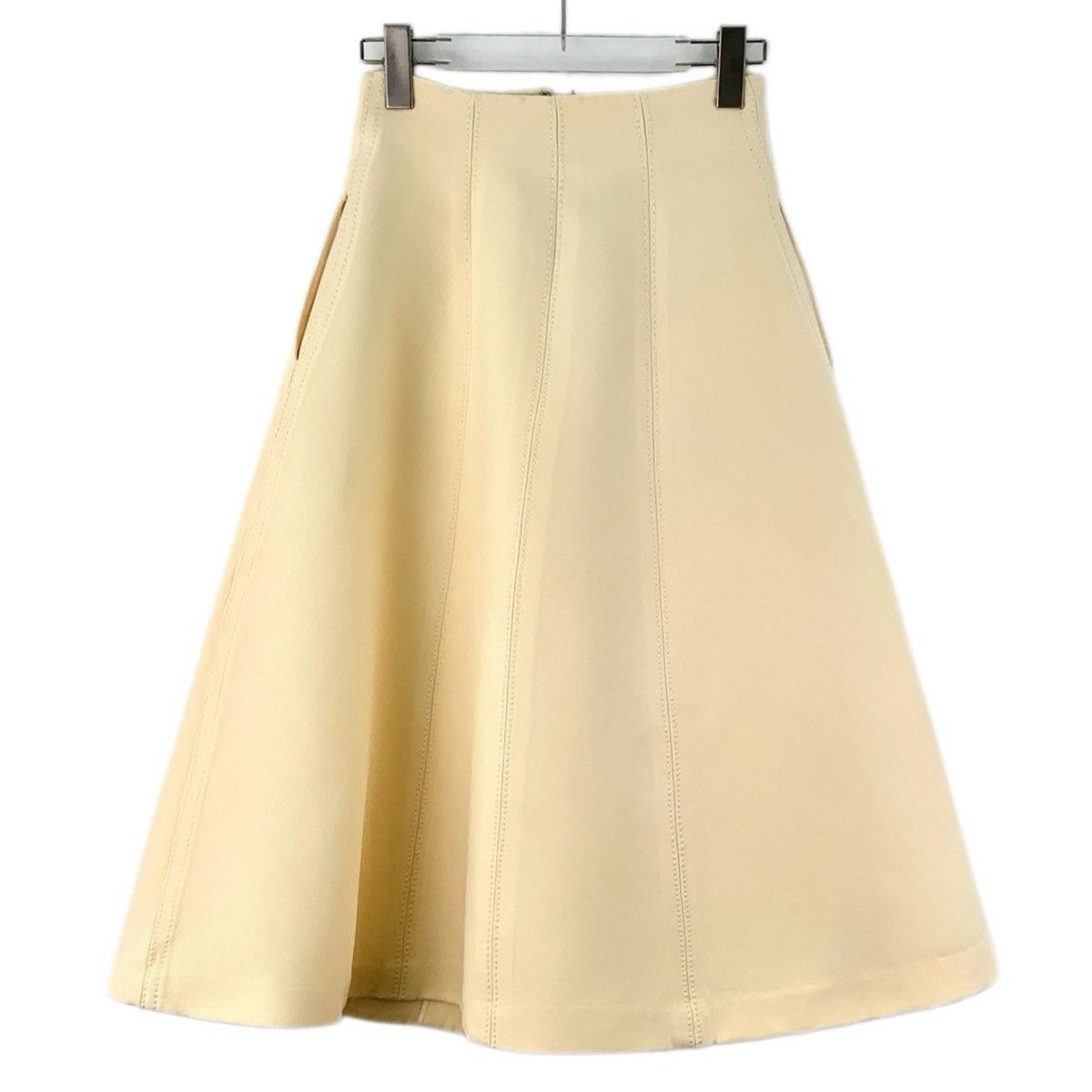 Fendi Fendi Beige Zip Design Casual Long Skirt K26WX Size 26" / US 2 / IT 38 - 2 Thumbnail