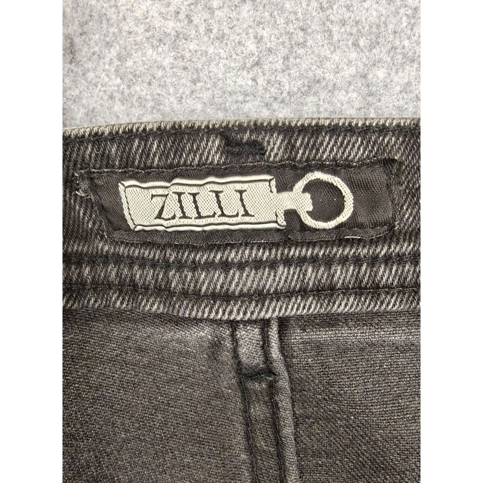 Denime Zilli 1148 Jeans Mens 29x31 Gray Charcoal Wash Slim Skinny Denim Cotton Pants Size US 29 - 5 Thumbnail