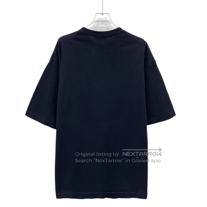 Balenciaga Balenciaga Black Logo Letter Embroidered Cotton Round Neck Size US M / EU 48-50 / 2 - 2 Thumbnail