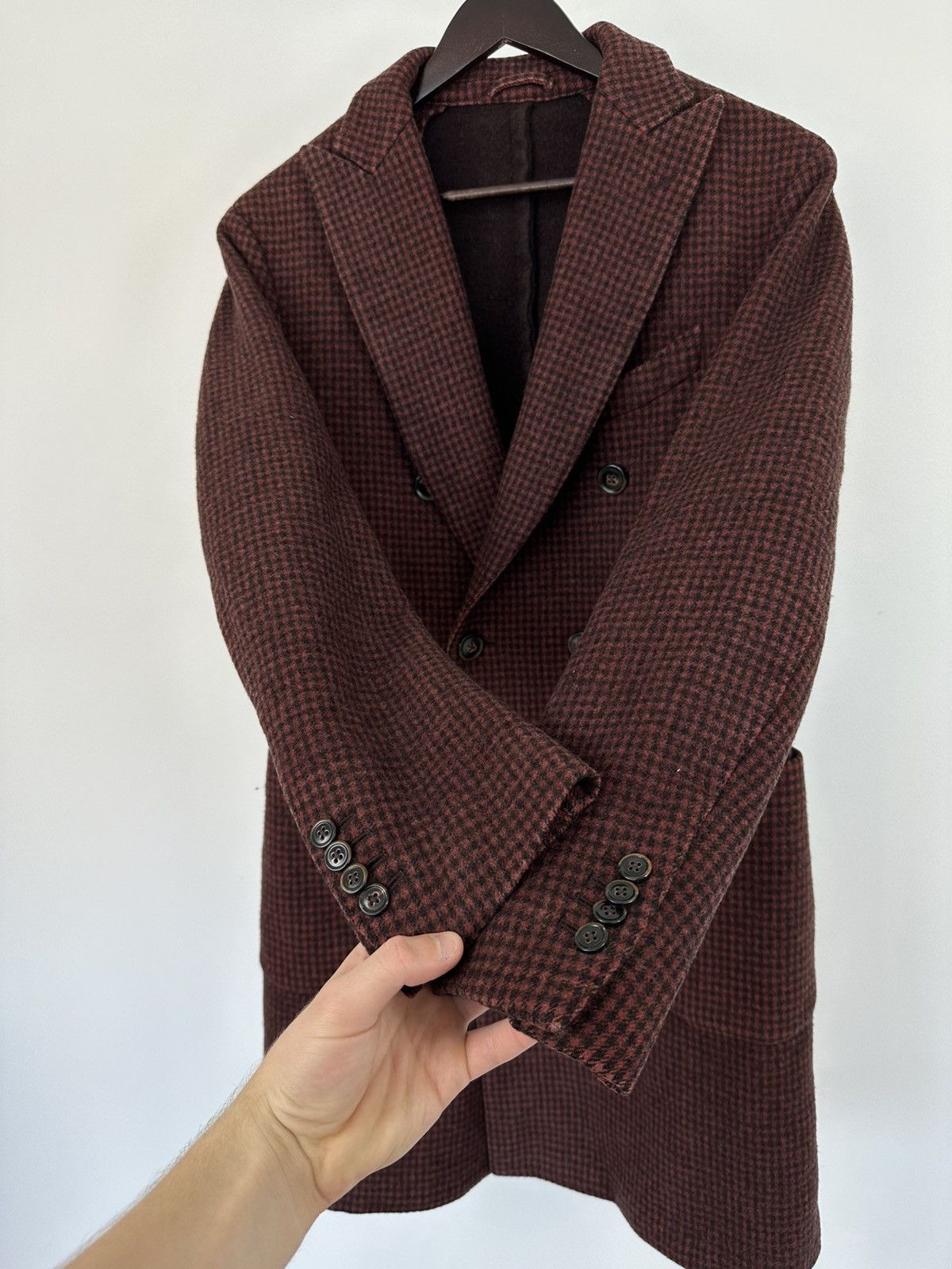 Lardini Vintage 90s Lardini Loro Piana Ing Double Breasted Wool Coat Size US M / EU 48-50 / 2 - 8 Thumbnail