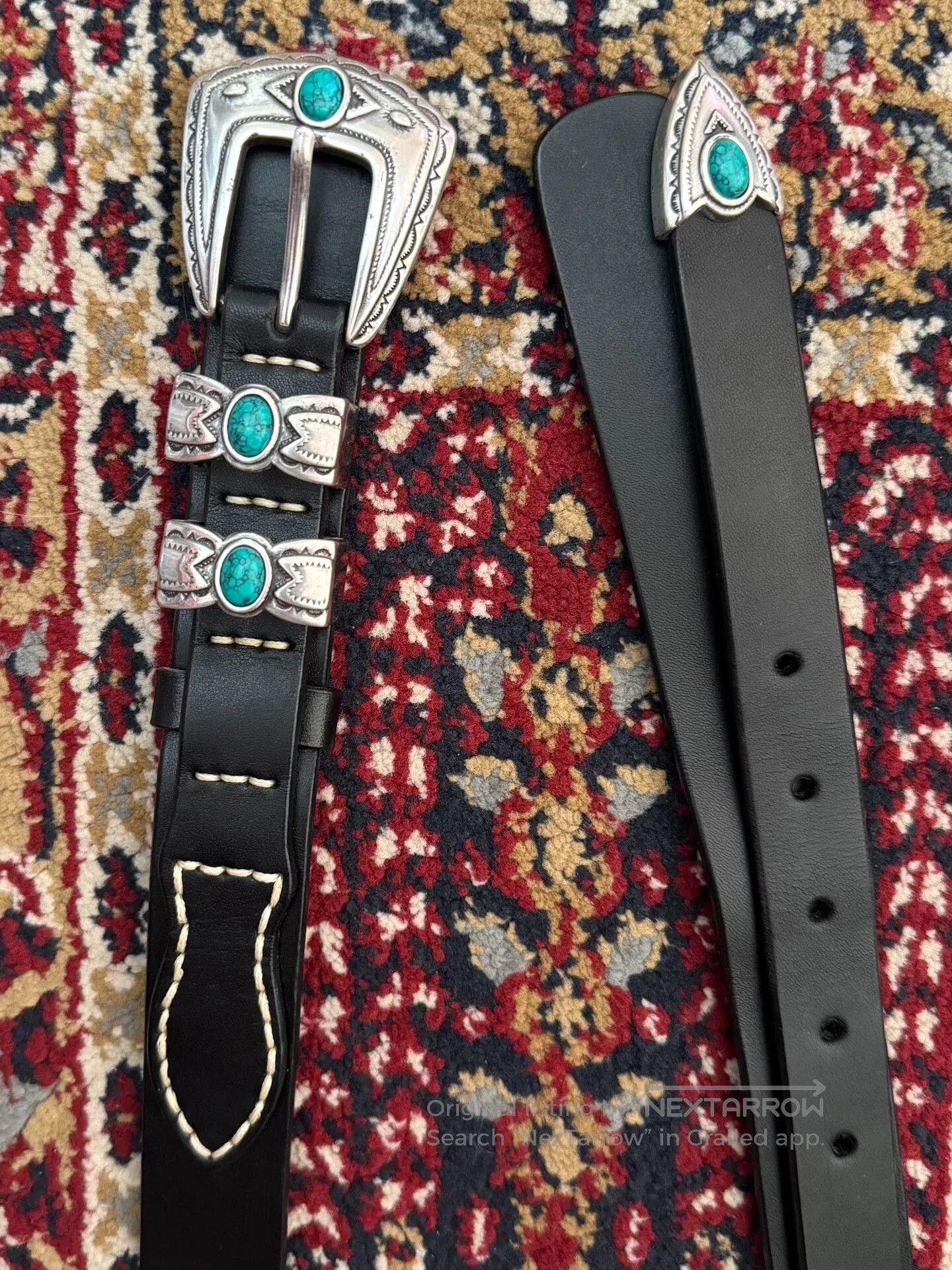Vintage Vintage Turquoise American Western Belt. Size ONE SIZE - 2 Thumbnail