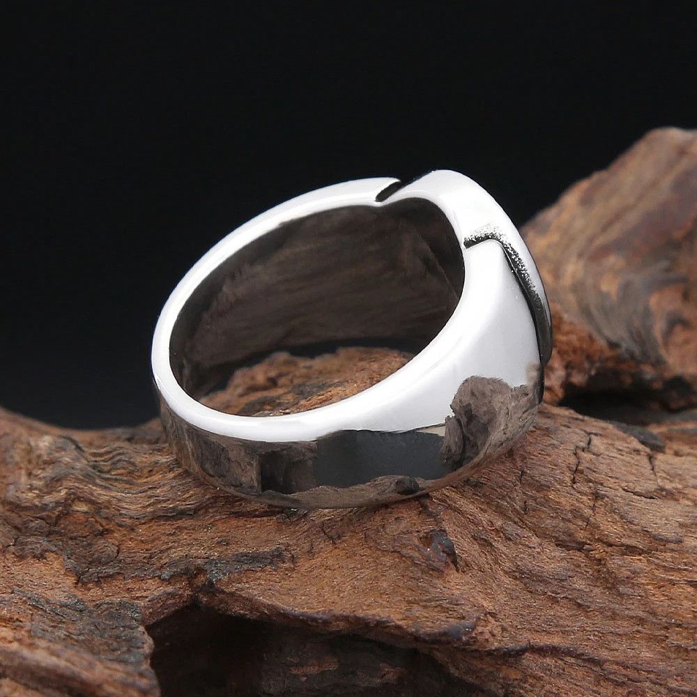 Other Stainless Steel Number Black 8 Ring Size ONE SIZE - 3 Thumbnail