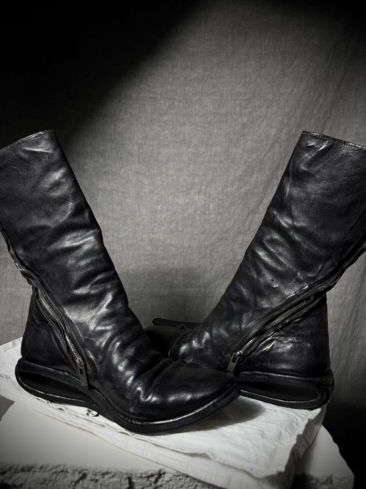 Carol Christian Poell Carol Christian Poell Titanium Prosthetic U-Sole Boots Size US 7 / EU 40 - 6 Thumbnail