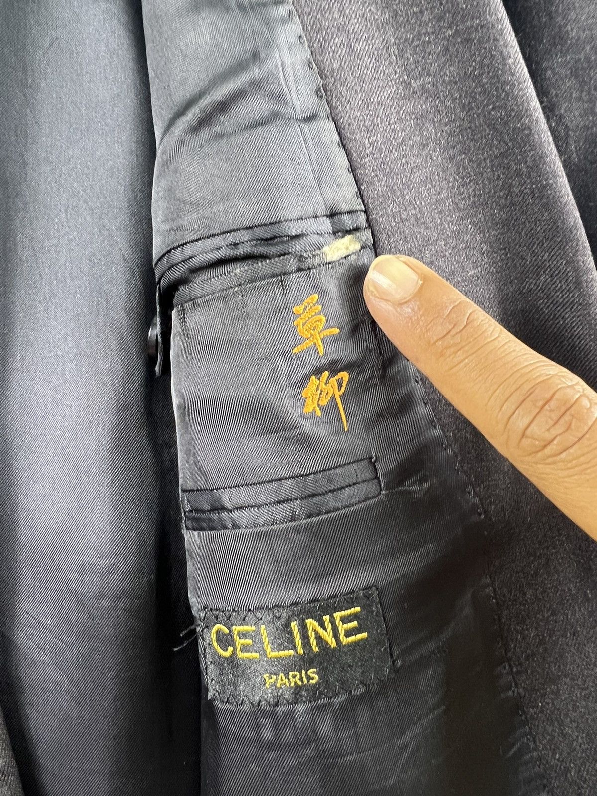 Celine 🔥 Vtg Tailoring French CELINE LORO PIANA Golden Button Size 52S - 15 Thumbnail
