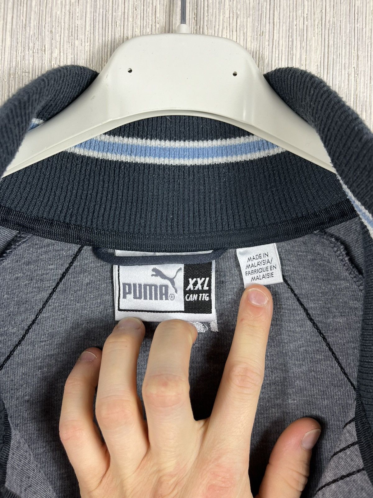 Puma × Vintage Vintage Puma y2k zip track hoodie sweatshirt lines logo Size US XXL / EU 58 / 5 - 17 Thumbnail