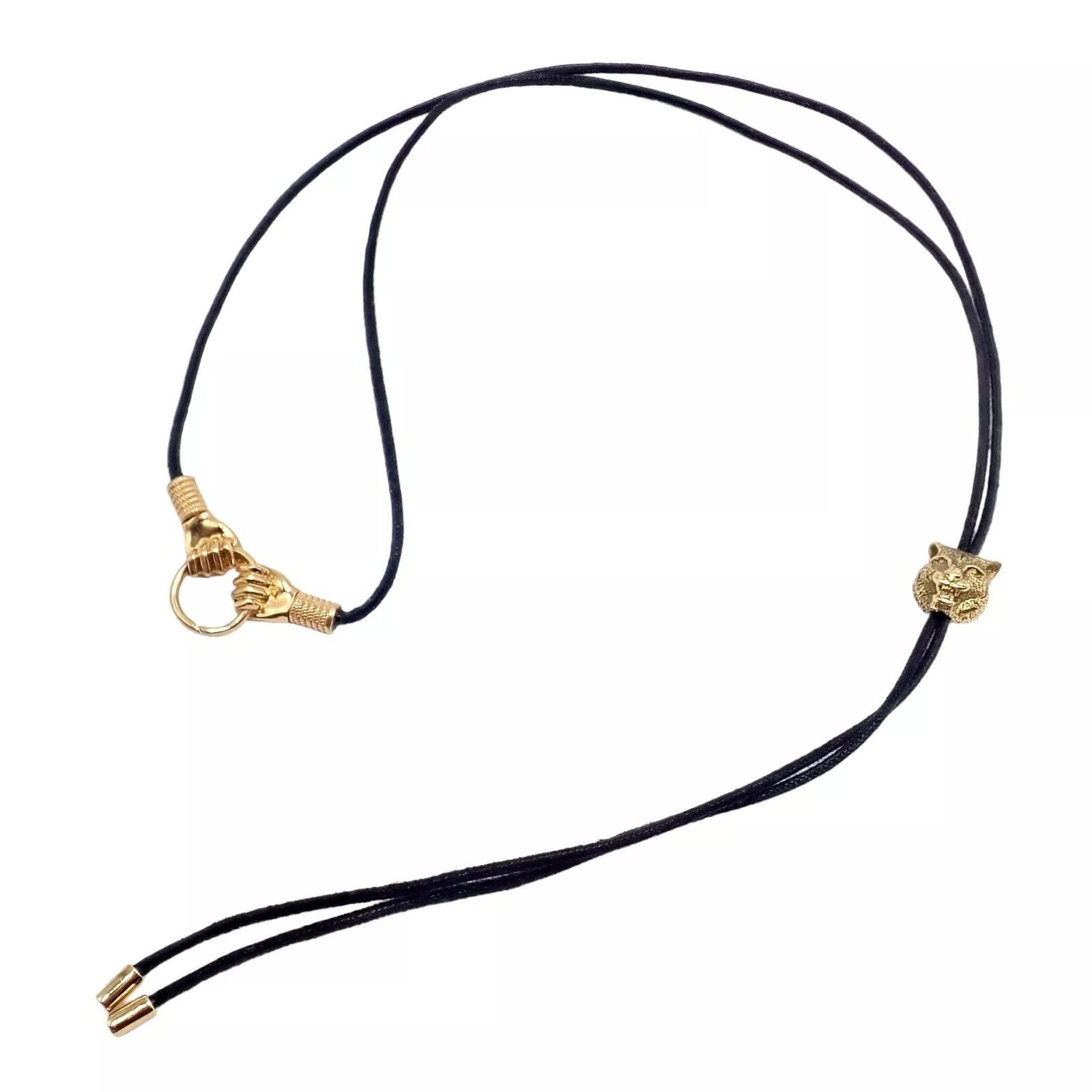 Gucci Gucci Gold Le Marche des Merveilles Tiger Bolo Tie Necklace Size ONE SIZE - 1 Thumbnail