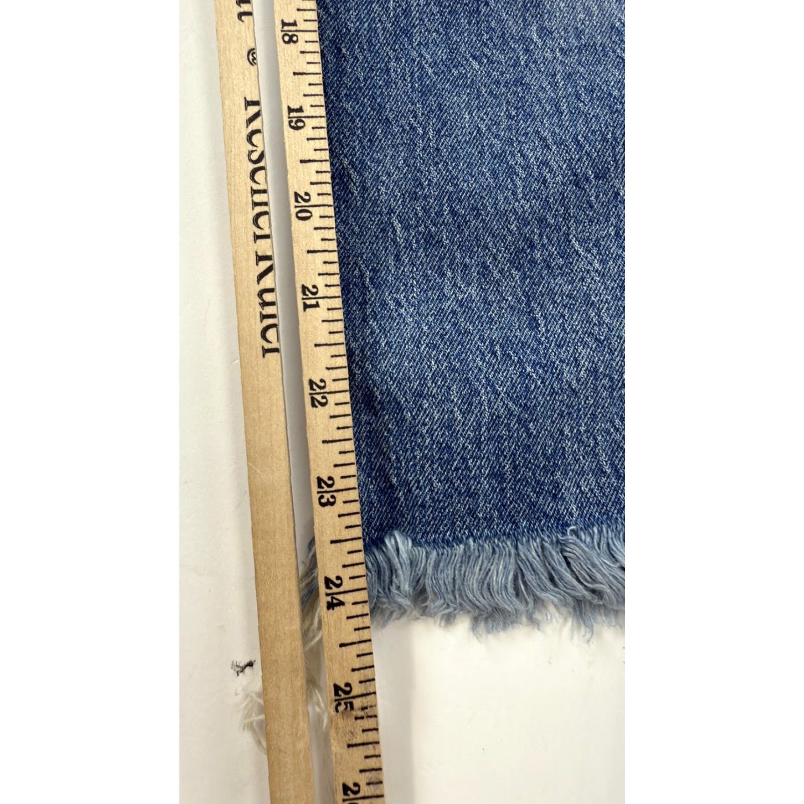 Madewell Madewell Jeans Womens 27 Blue High Rise Straight Leg Frayed Hem Denim Fair Trade Size 29" - 7 Thumbnail