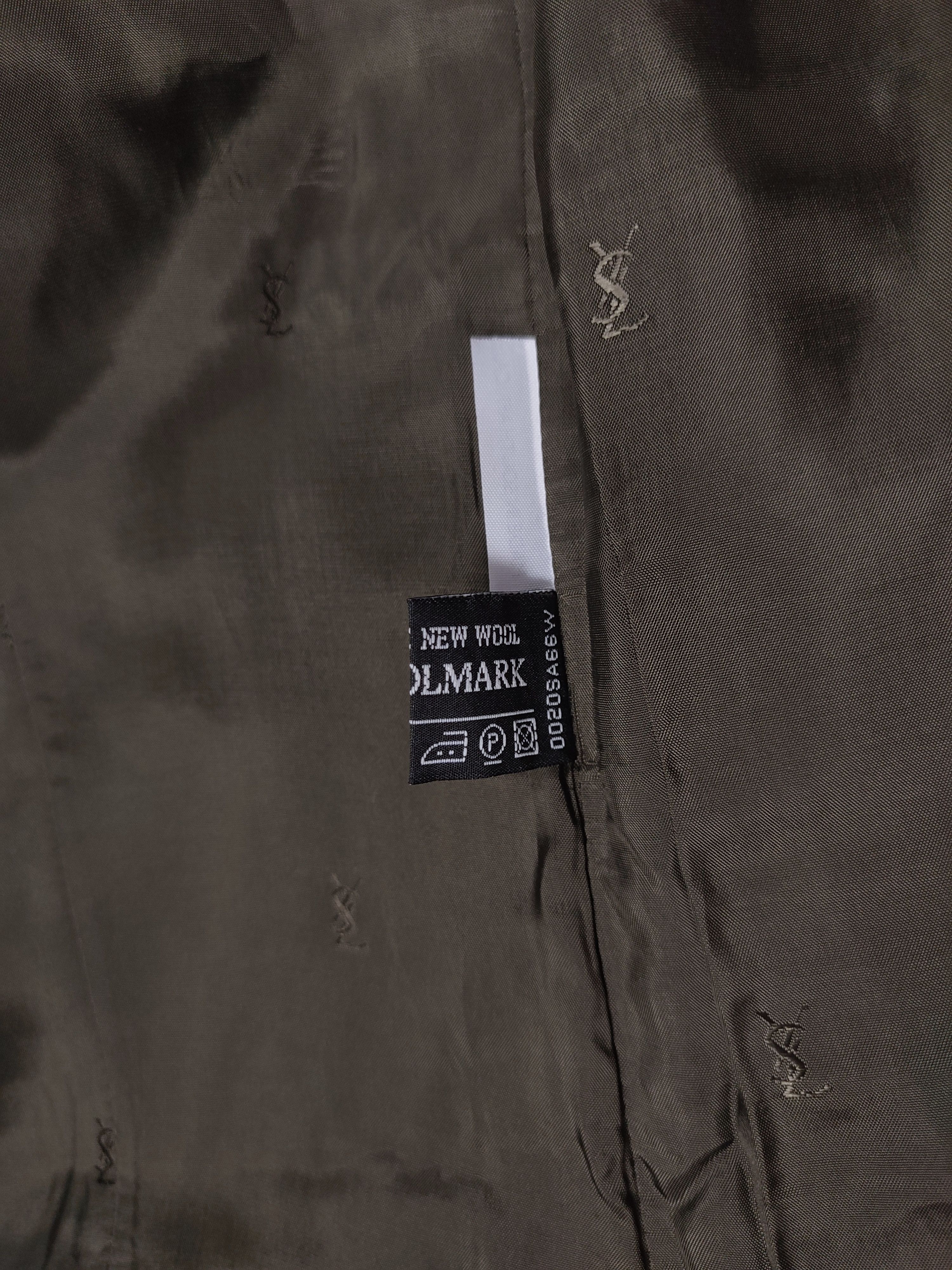 Vintage YSL khaki wool suit vest Size 38R - 14 Thumbnail