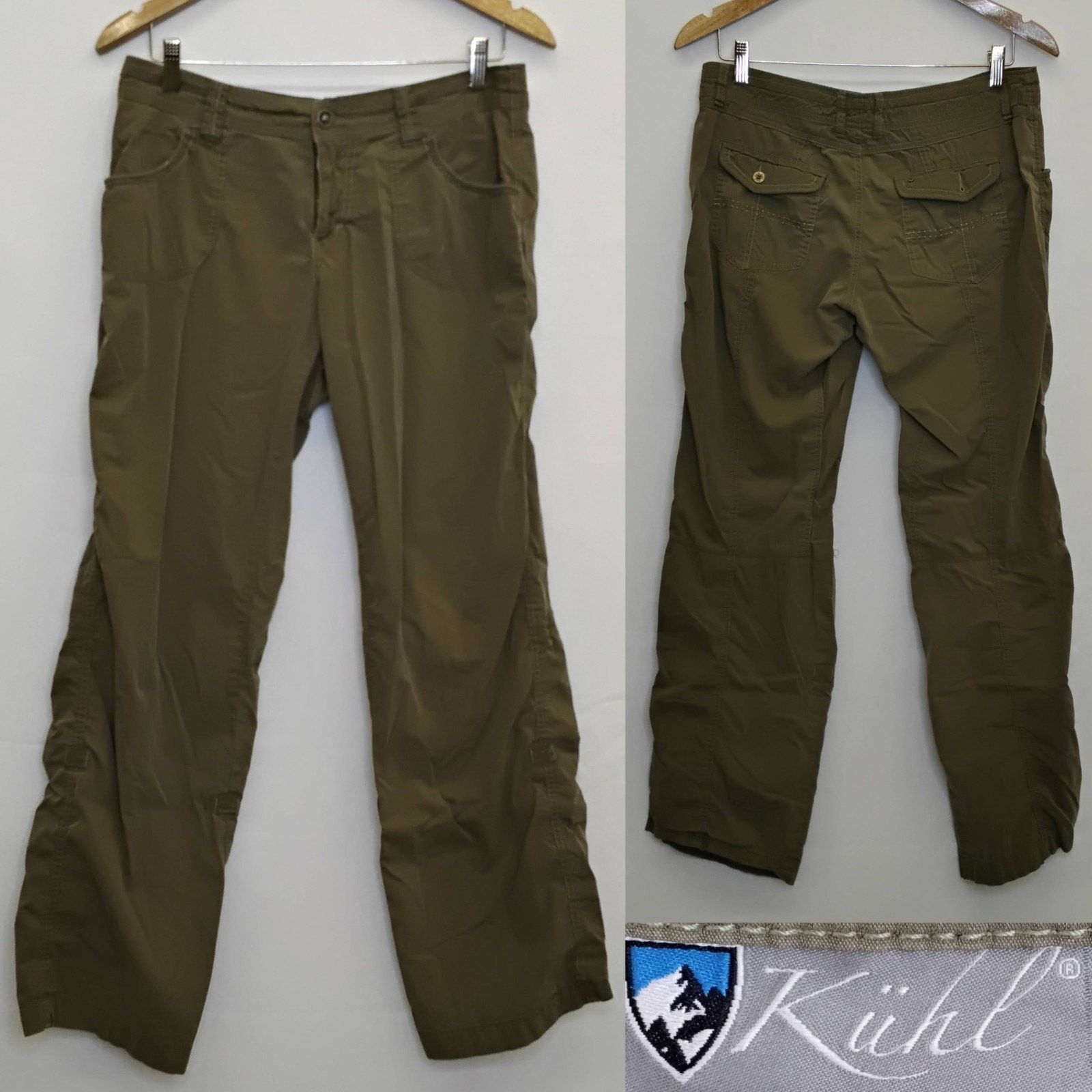 Kuhl Kuhl Hiking Pants Women's 10 (31x31) Army Green Rouching Size 32" / US 10 / IT 46 - 1 Thumbnail