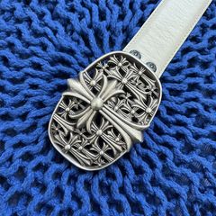 Authentic Chrome Hearts Classic Cross Sterling Buckle Black