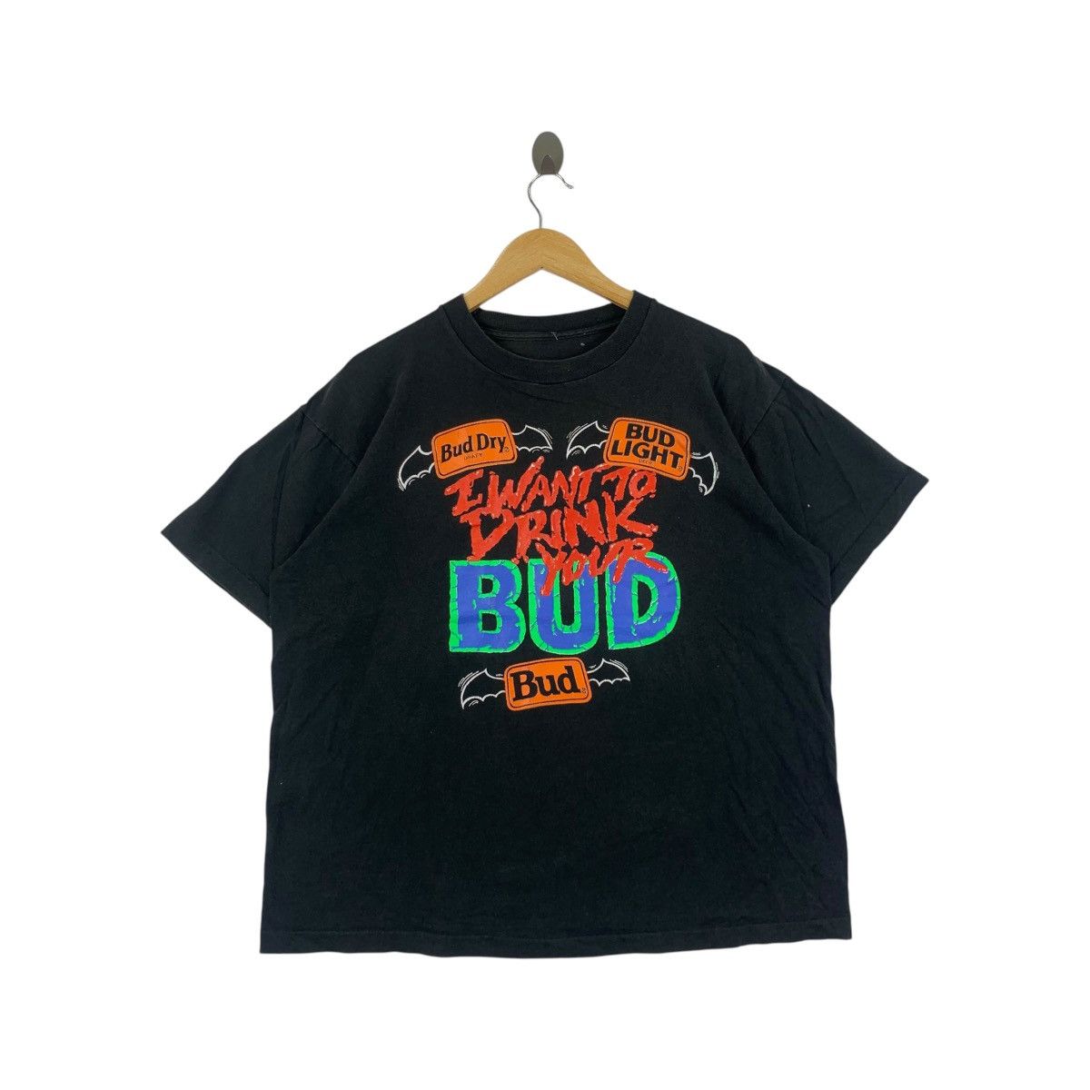 Budweiser Vintage 90’ BUDWEISER DRY LIGHT I Want To Drink Tee Shirt Size US L / EU 52-54 / 3 - 1 Thumbnail