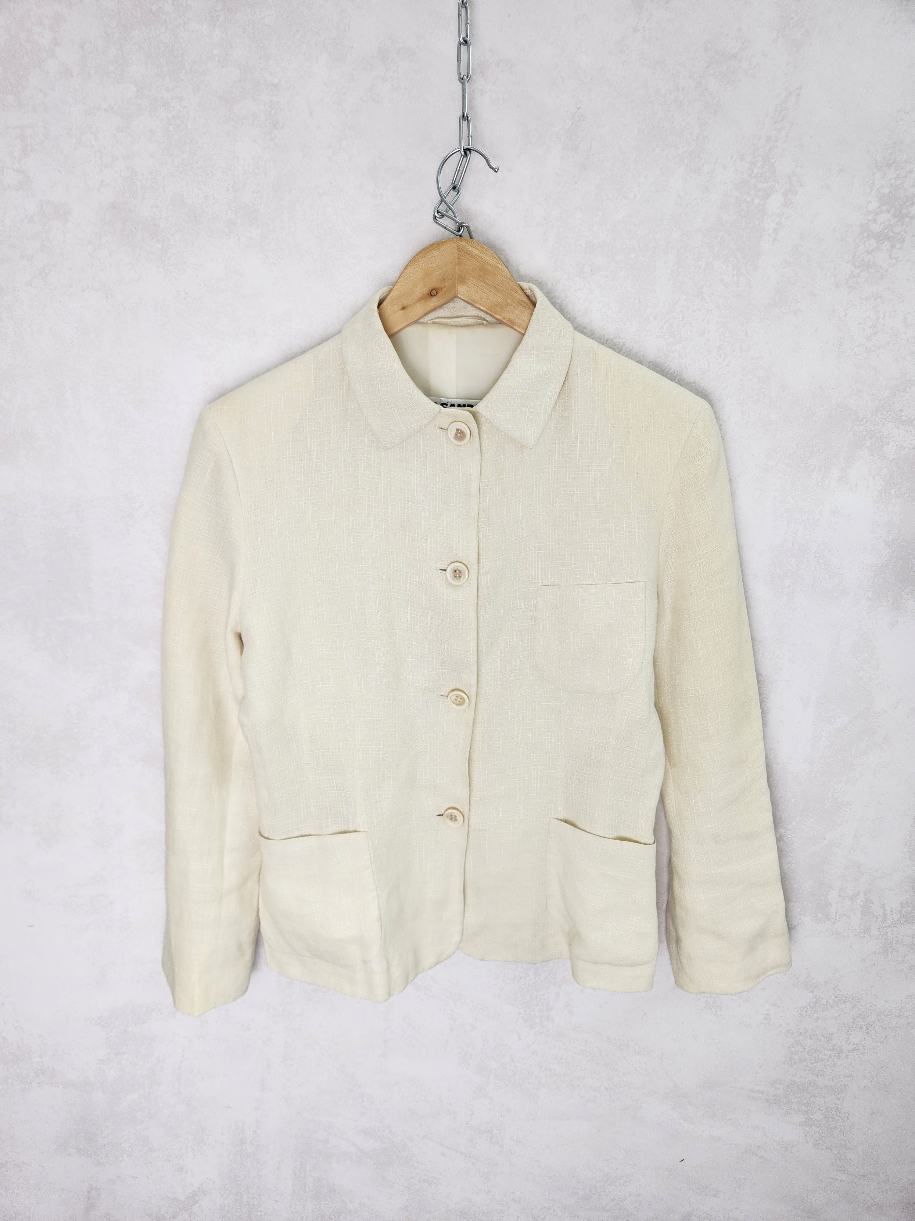 Jil Sander Jil Sander linen blazer buttons up beige size 36 Size XS / US 0-2 / IT 36-38 - 1 Thumbnail