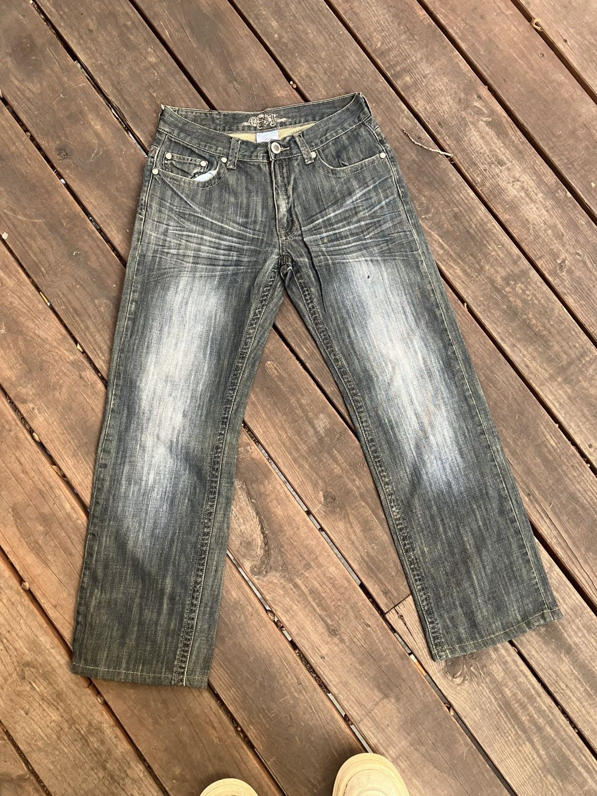 Designer × Tornado Mart × Vintage embroidered jeans Size US 30 / EU 46 - 2 Thumbnail