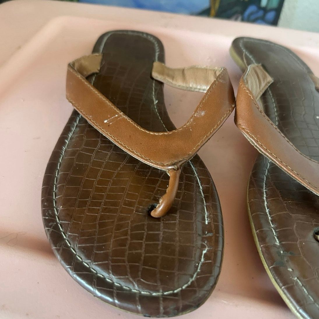 Other no brand brown sandals shoes Size US 8.5 / IT 38.5 - 2 Thumbnail