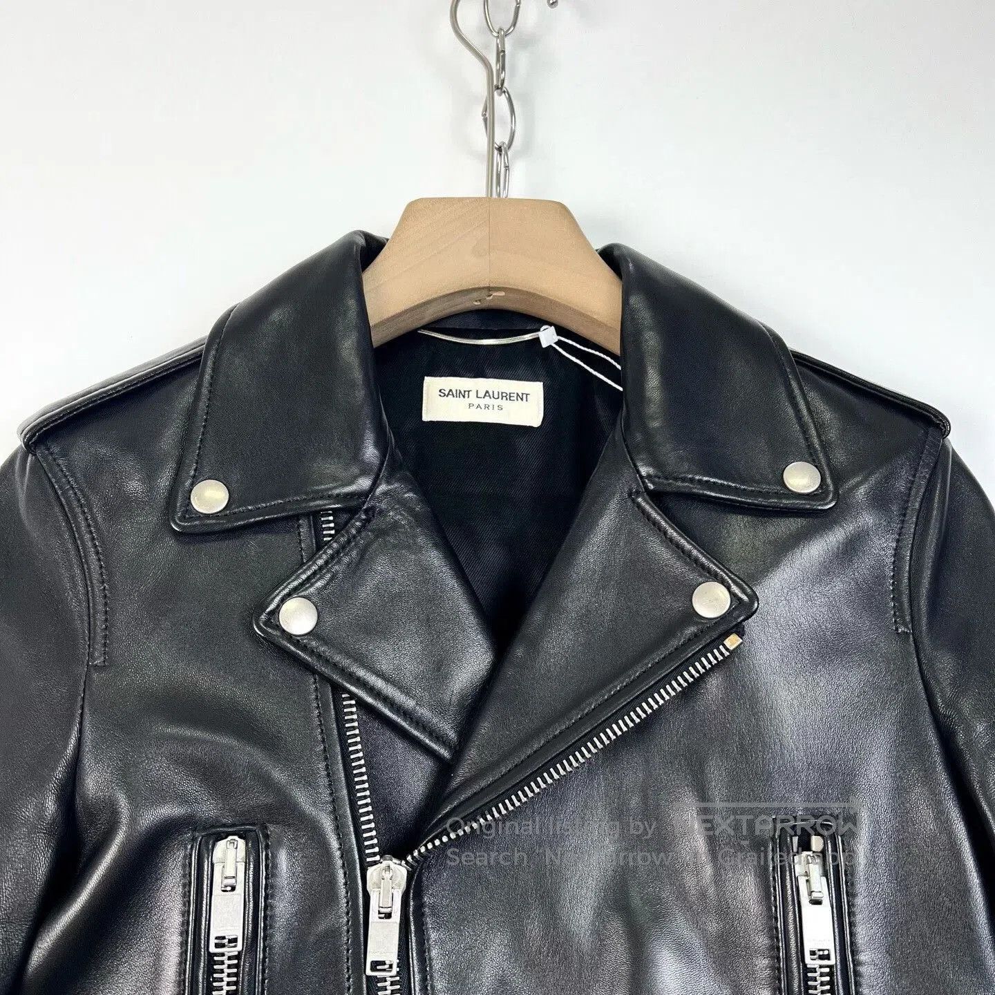 Saint Laurent Paris Saint Laurent Classic Leather Biker Jacket. Size US M / EU 48-50 / 2 - 3 Thumbnail