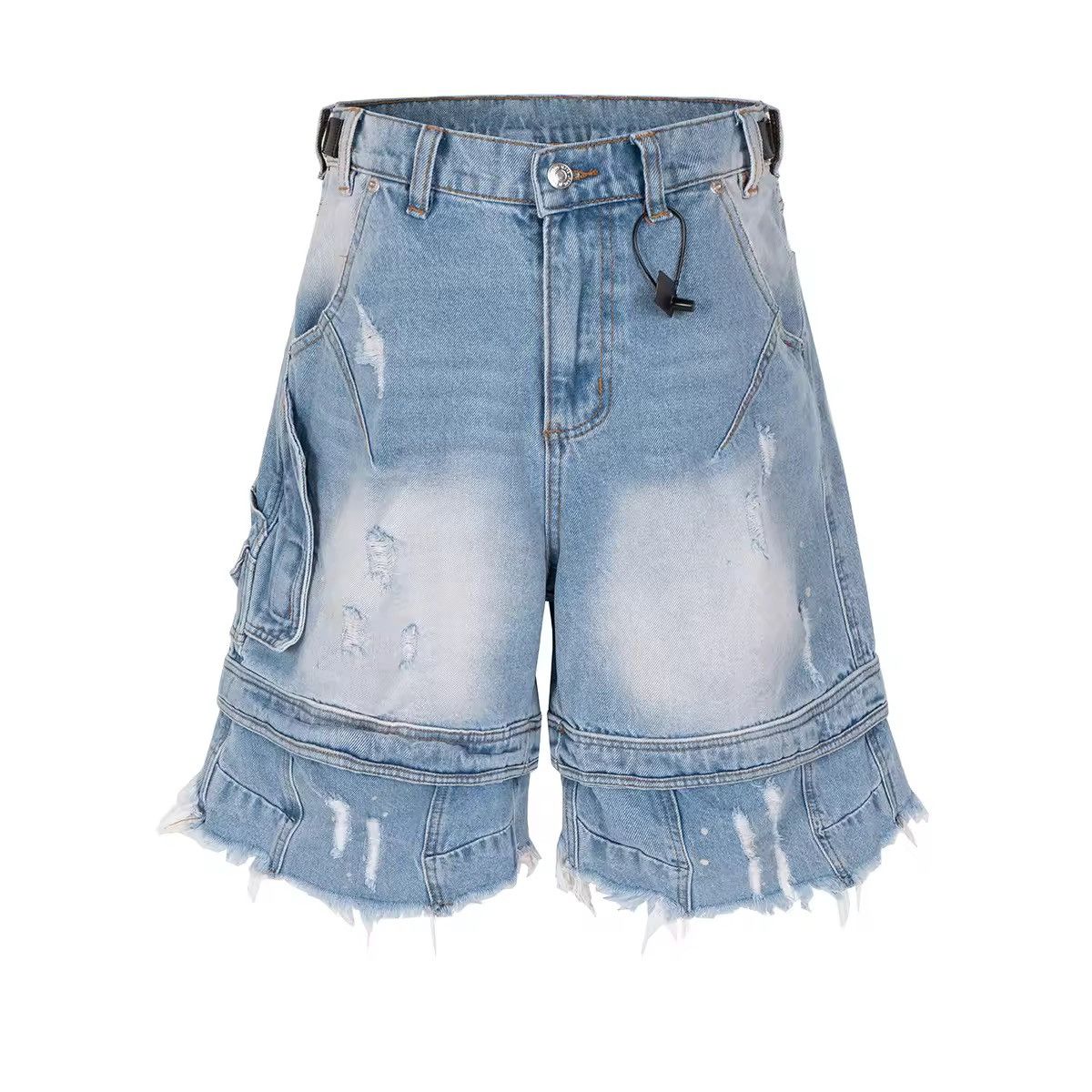 Jean × Vintage Jorts Vintage Washed Distressed Denim Size US 30 / EU 46 - 1 Thumbnail