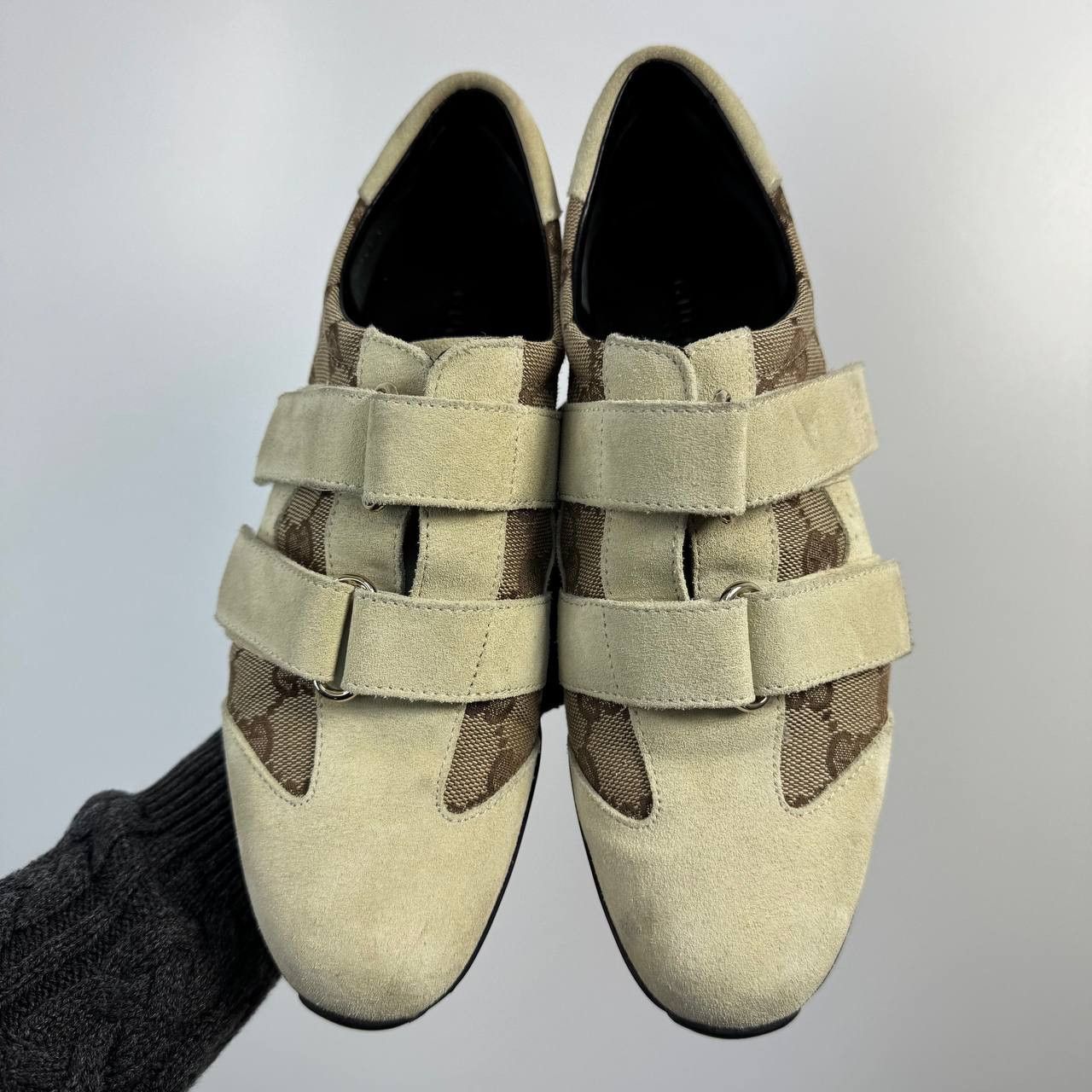 Gucci Gucci GG Canvas Sneakers Beige Suede Shoes Womens Size EU 36 Size US 6 / IT 36 - 2 Thumbnail