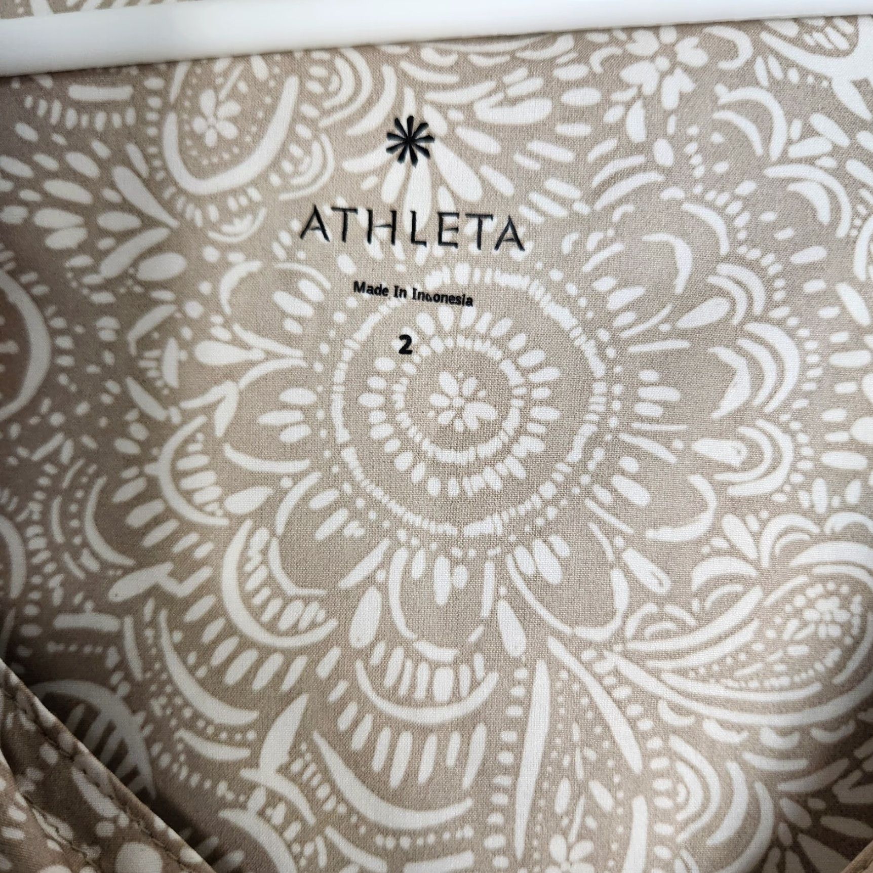Athleta Athleta Womens Nearly Knotical Beige Paisley Floral Sleeveless Dress-Size 2 Size XS / US 0-2 / IT 36-38 - 5 Thumbnail