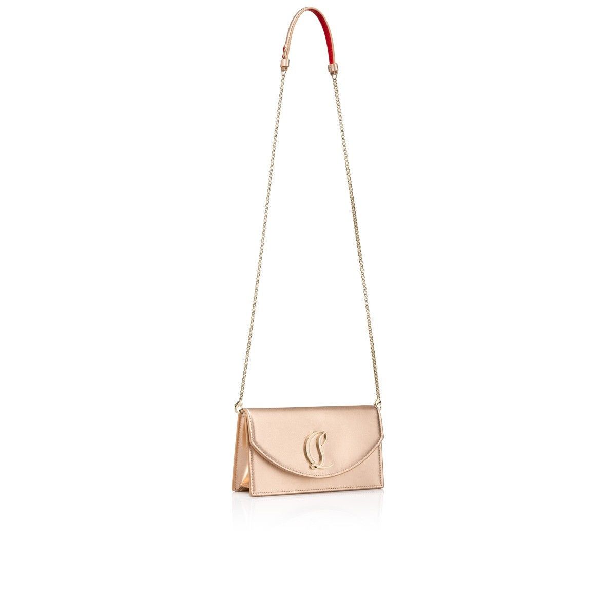 Christian Louboutin o1s1wg111124 Size: OS / Leather Trimmed Slik Clutch in Beige Size ONE SIZE - 2 Thumbnail