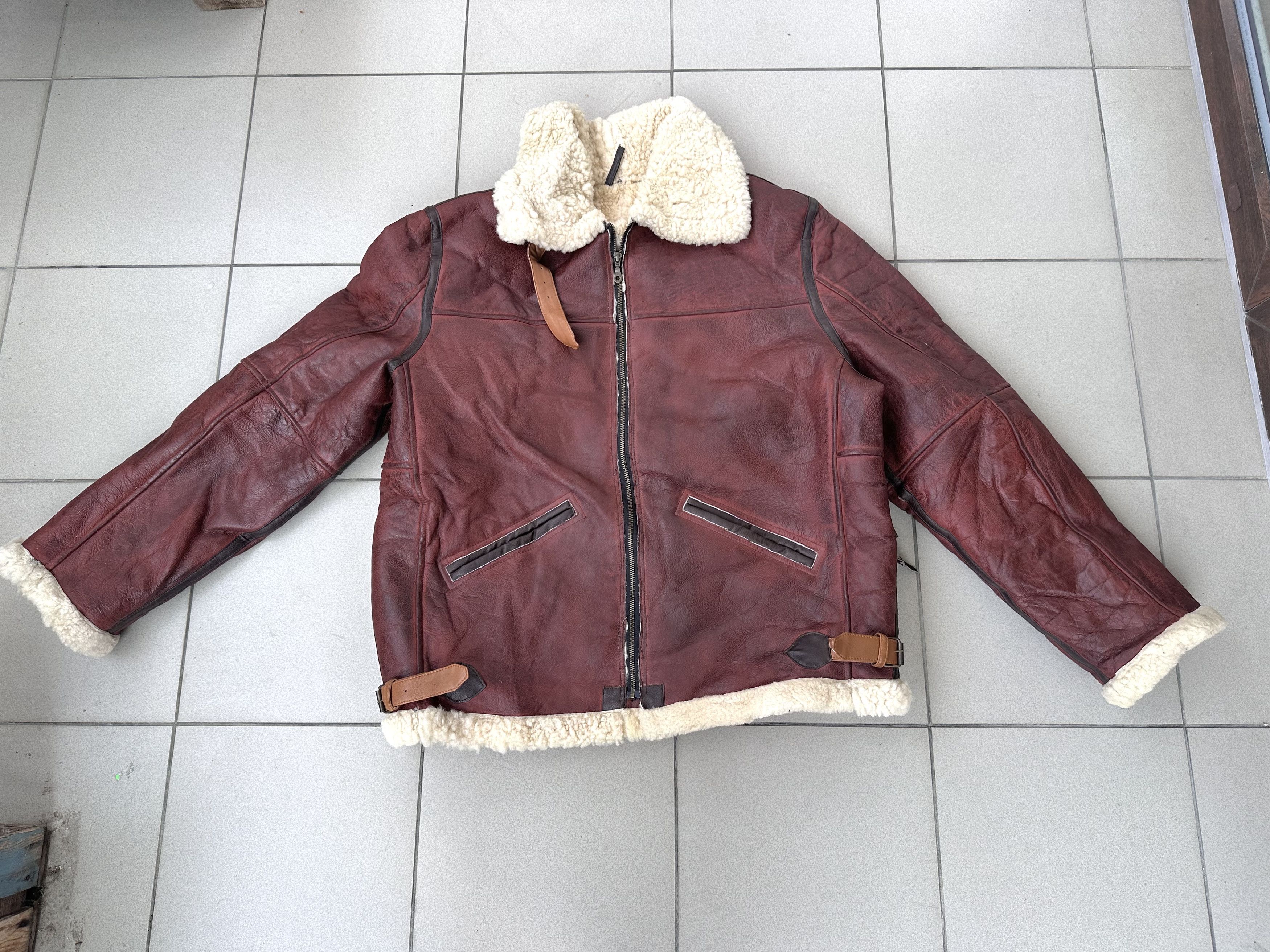 Vintage Rare Vintage Aviator leather jacket sheepskin shearling B-2 Size US XXL / EU 58 / 5 - 8 Thumbnail