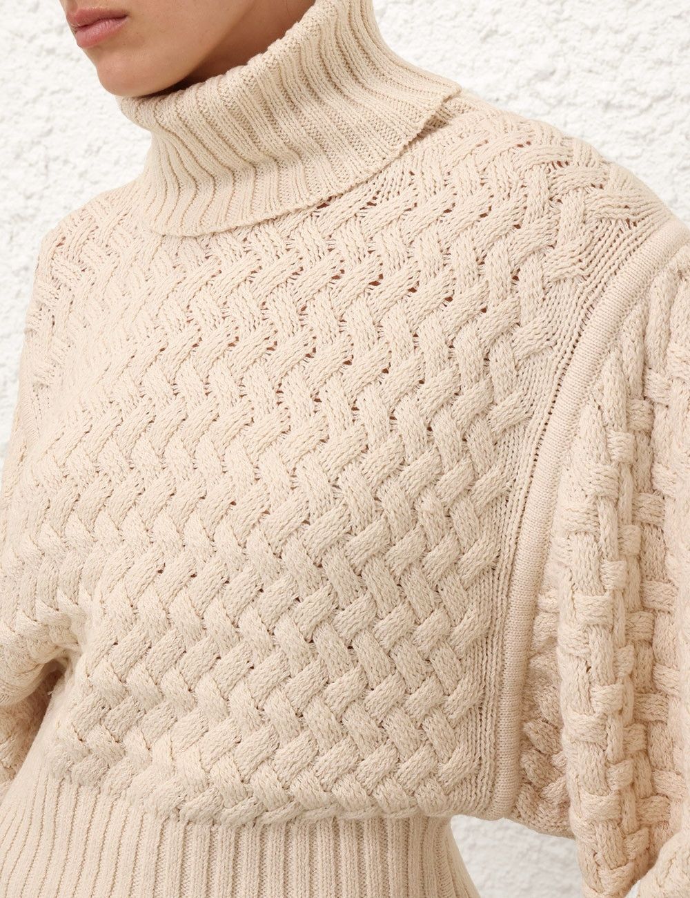 Zimmermann oc11z0725 Illustration Textured Sweater in Cream Size L / US 10 / IT 46 - 5 Thumbnail