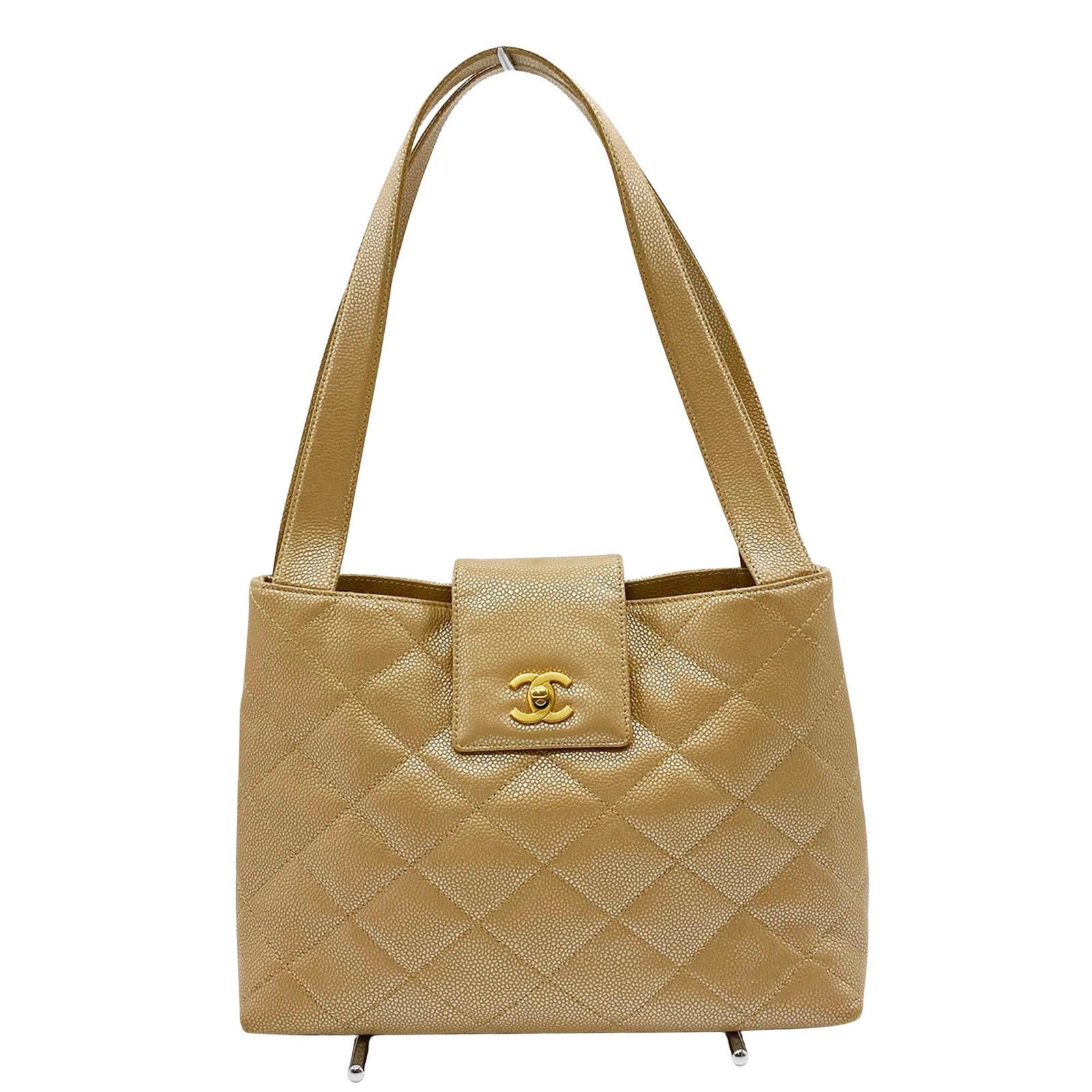 Chanel Chanel Quilted Caviar Leather Handbag
