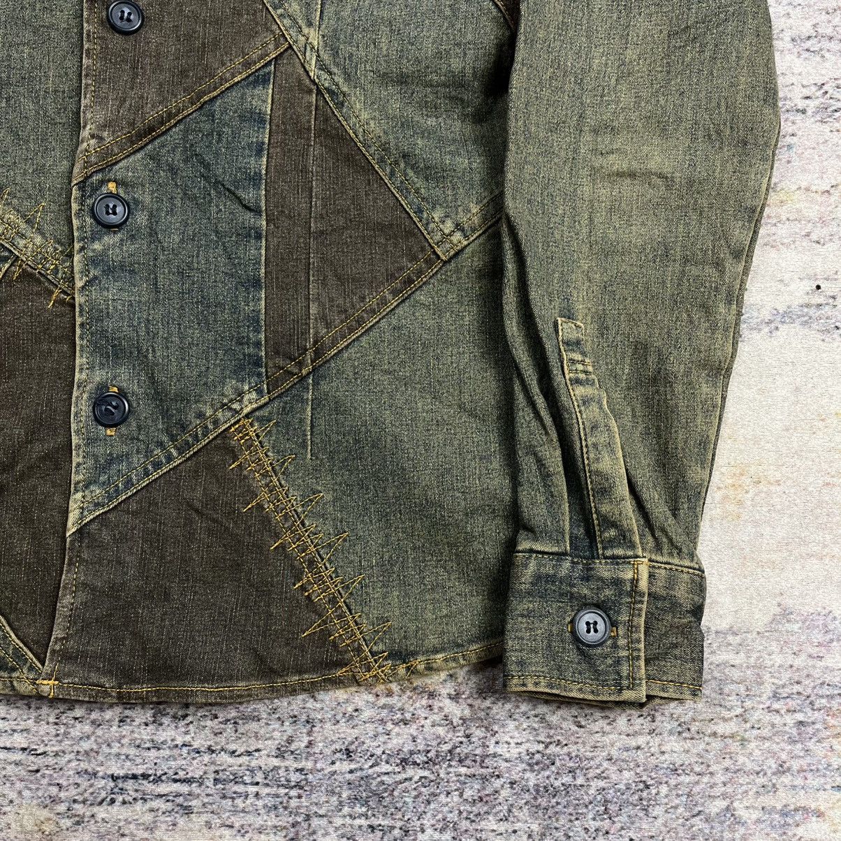 Tornado Mart Tornado Mart panelled mudwash denim jacket lgb vkei style Size US M / EU 48-50 / 2 - 4 Thumbnail