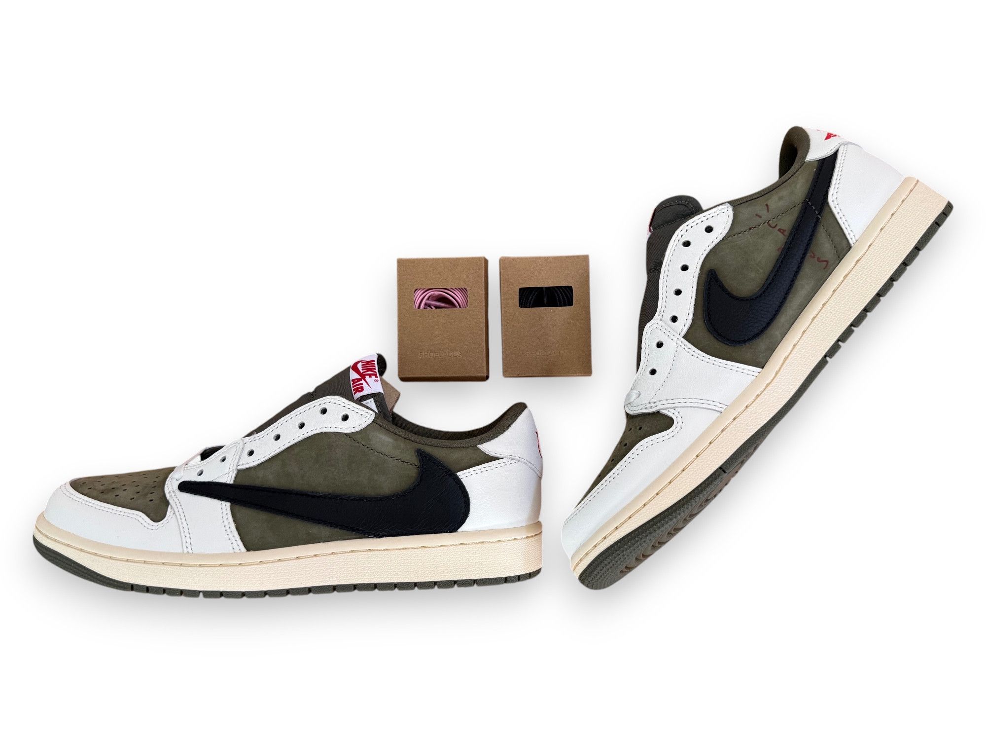 Nike × Travis Scott Air Jordan 1 Low OG SP Travis Scott Medium Olive Size US 9 / EU 42 - 2 Thumbnail