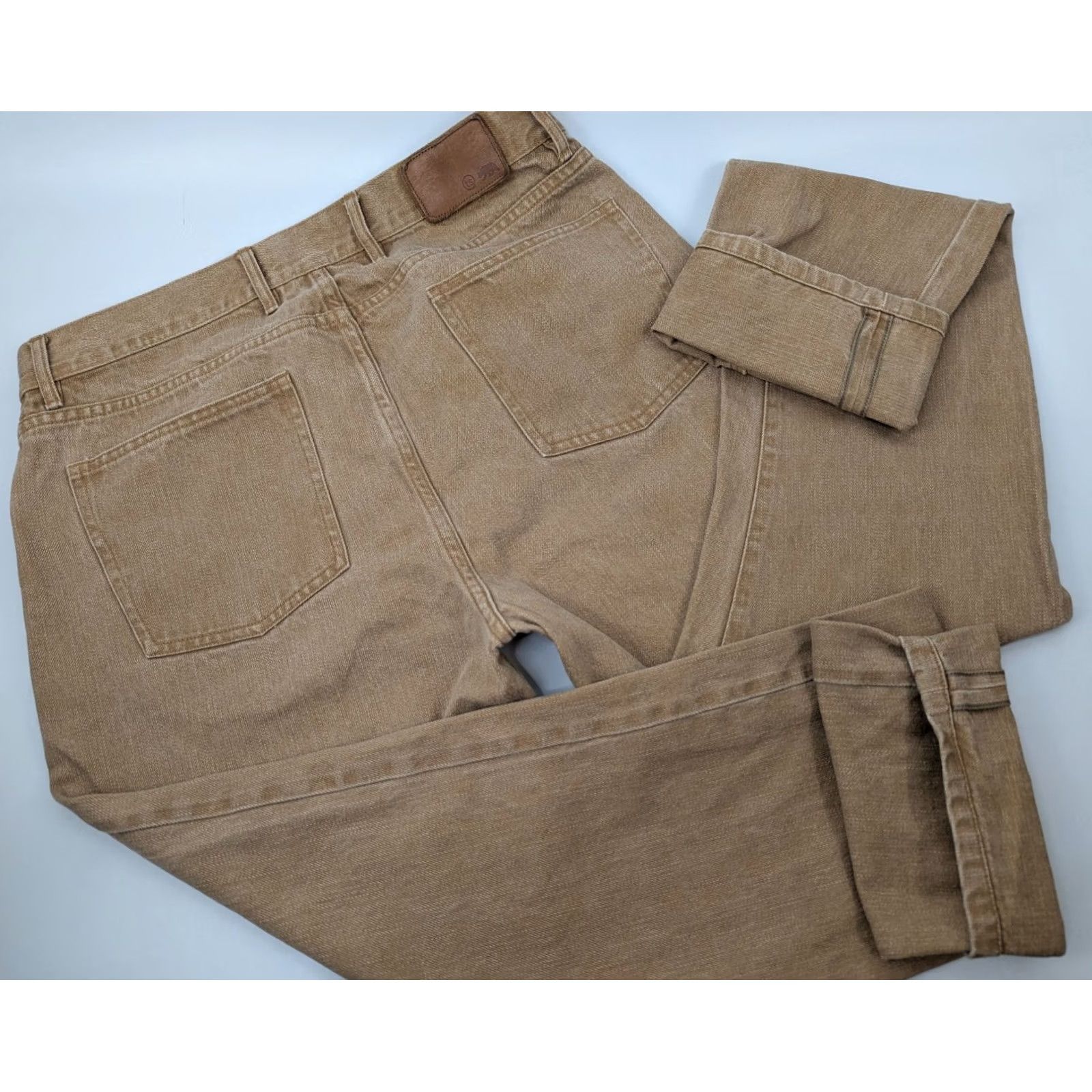 Taylor Stitch Taylor Stitch Jeans Slim Sand Tan Selvedge Denim Mens 34 Brown Cotton 5-Pocket Design Straight Mid Rise Vintage No Size US 34 / EU 50 - 2 Thumbnail