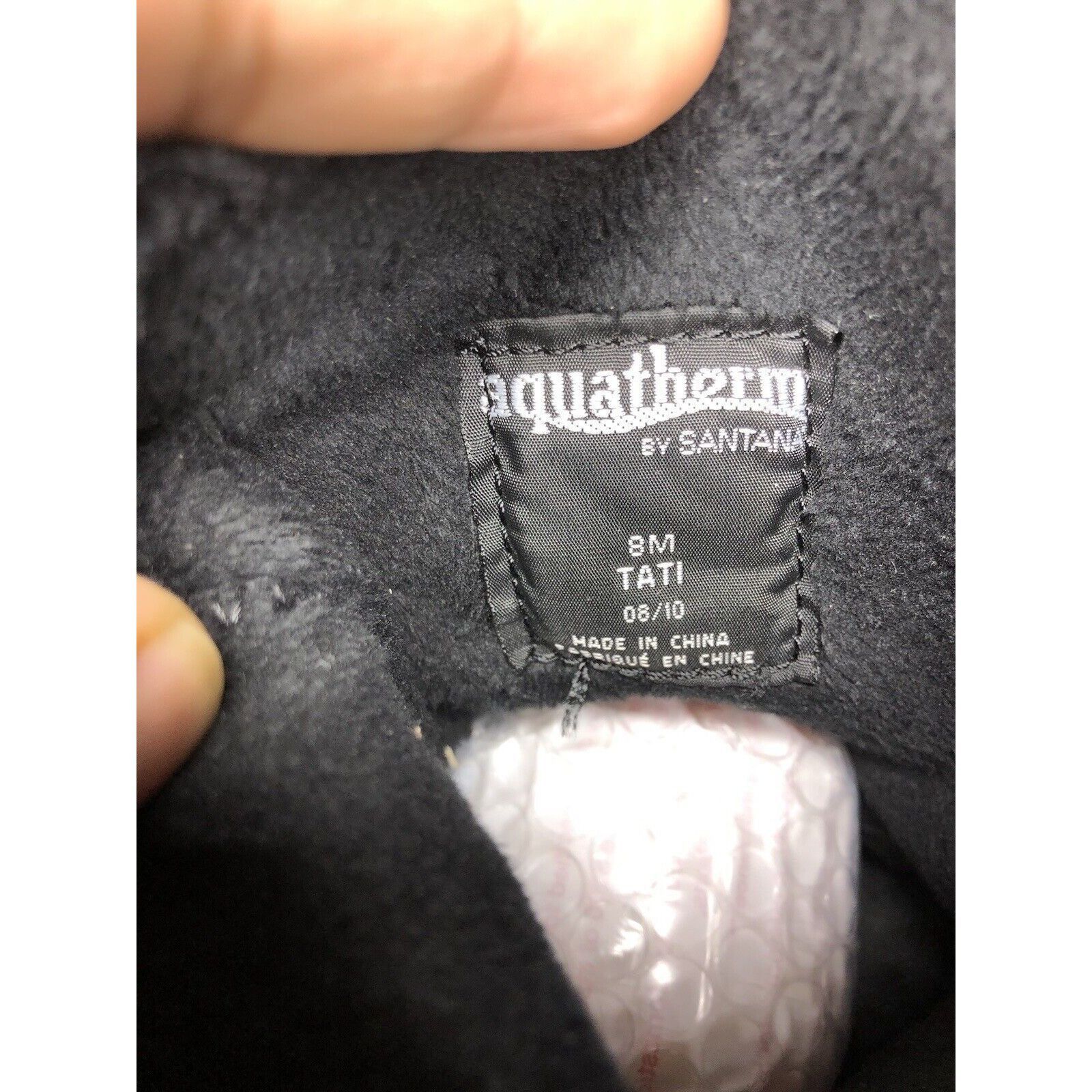 Other Aquatherm by Santana Canada Tati Black Suede Fur Winter Wedg Size US 8 / IT 38 - 5 Thumbnail