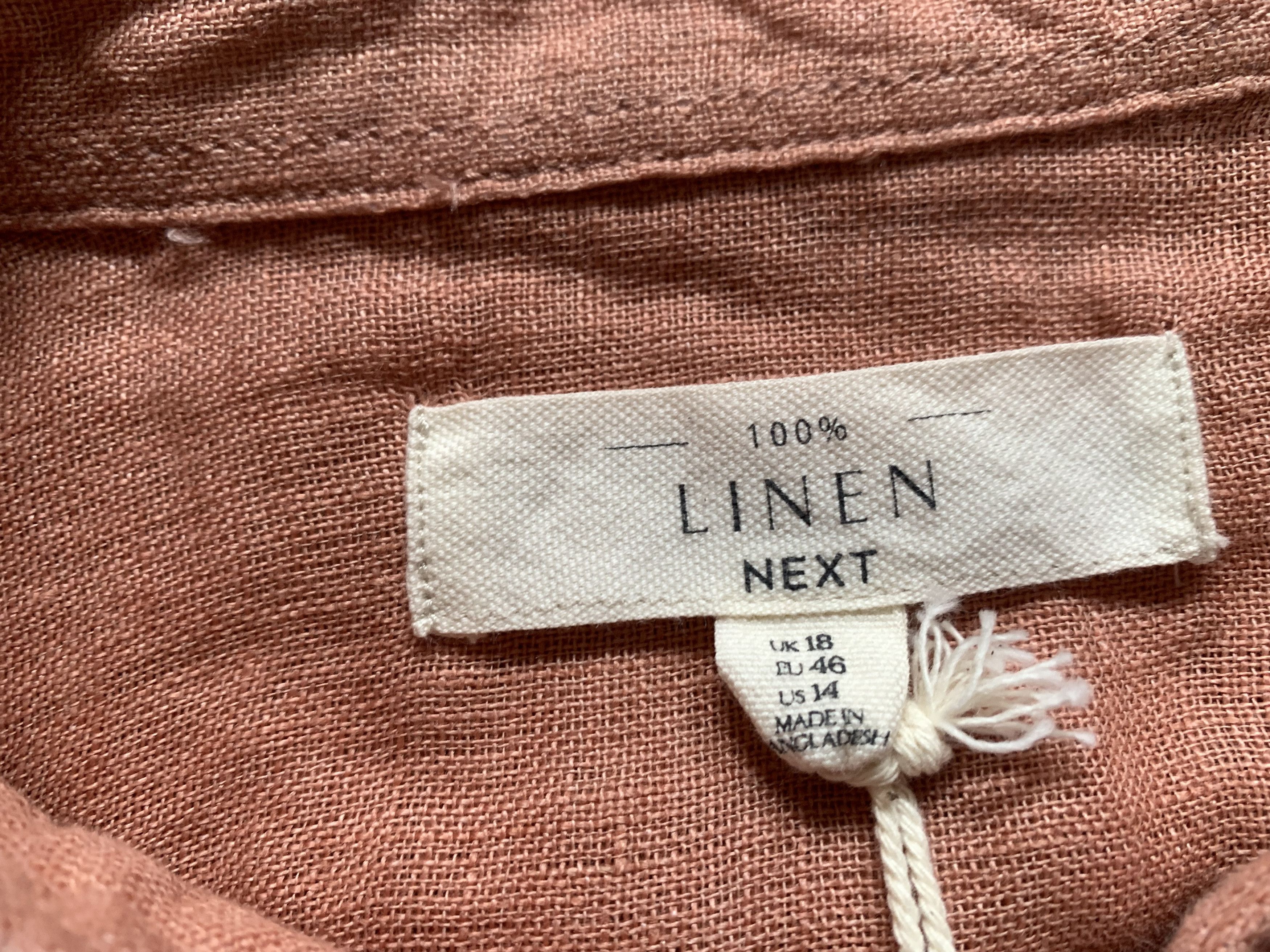NEXT Men`s Next Linen Shirt Size US L / EU 52-54 / 3 - 7 Thumbnail