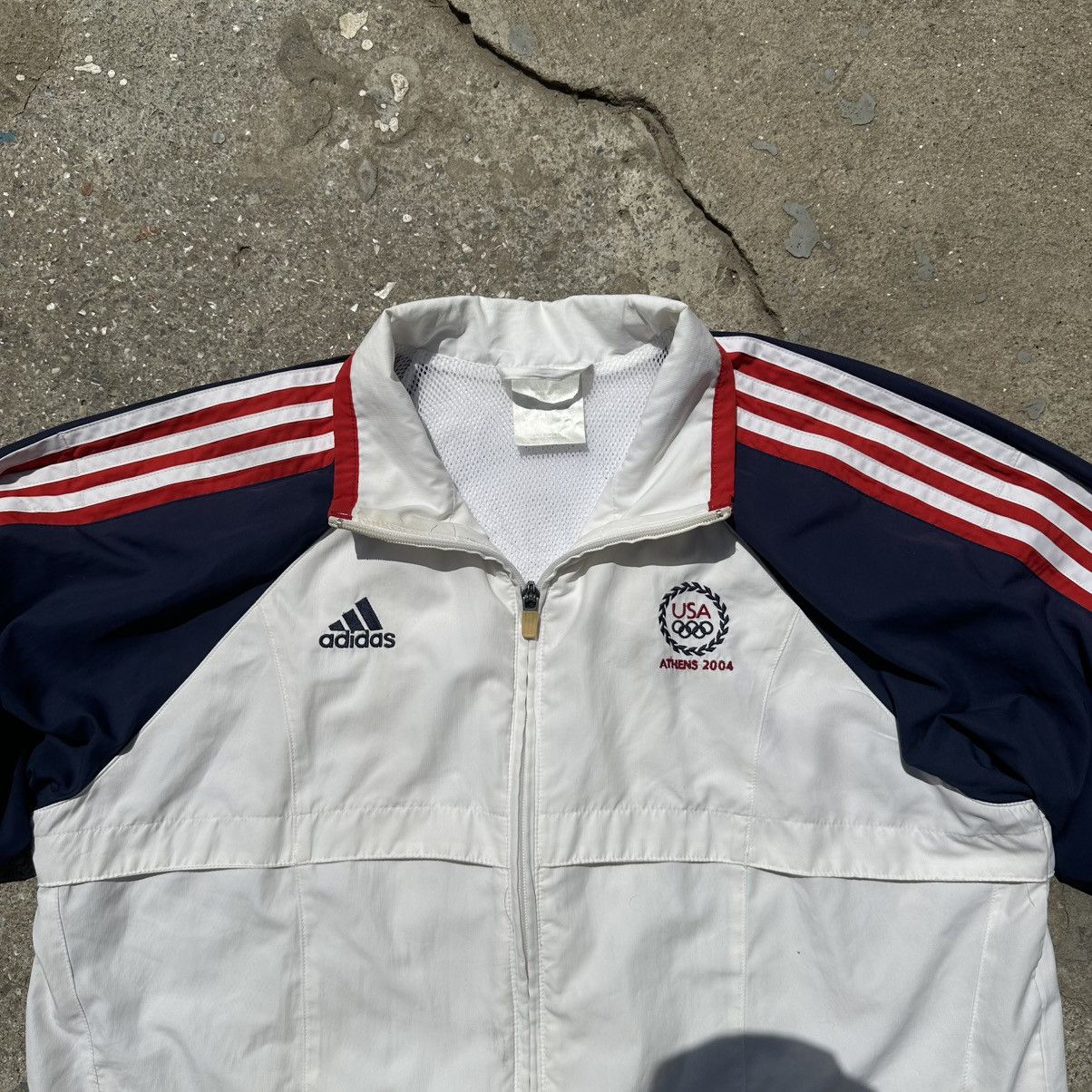 Adidas 🏆RARE ADIDAS VNTG USA OLYMPIC GAMES ATHENS 2004 TRACK JACKET Size US L / EU 52-54 / 3 - 5 Thumbnail