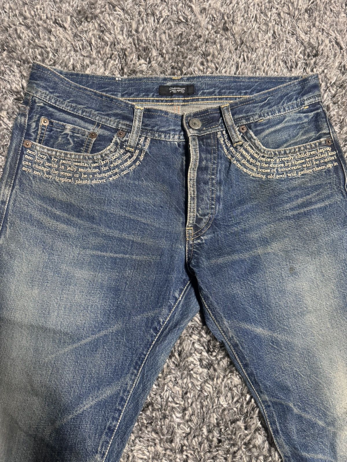 Japanese Brand Undercover SS09 Neoboy Poem Jeans Size US 30 / EU 46 - 2 Thumbnail