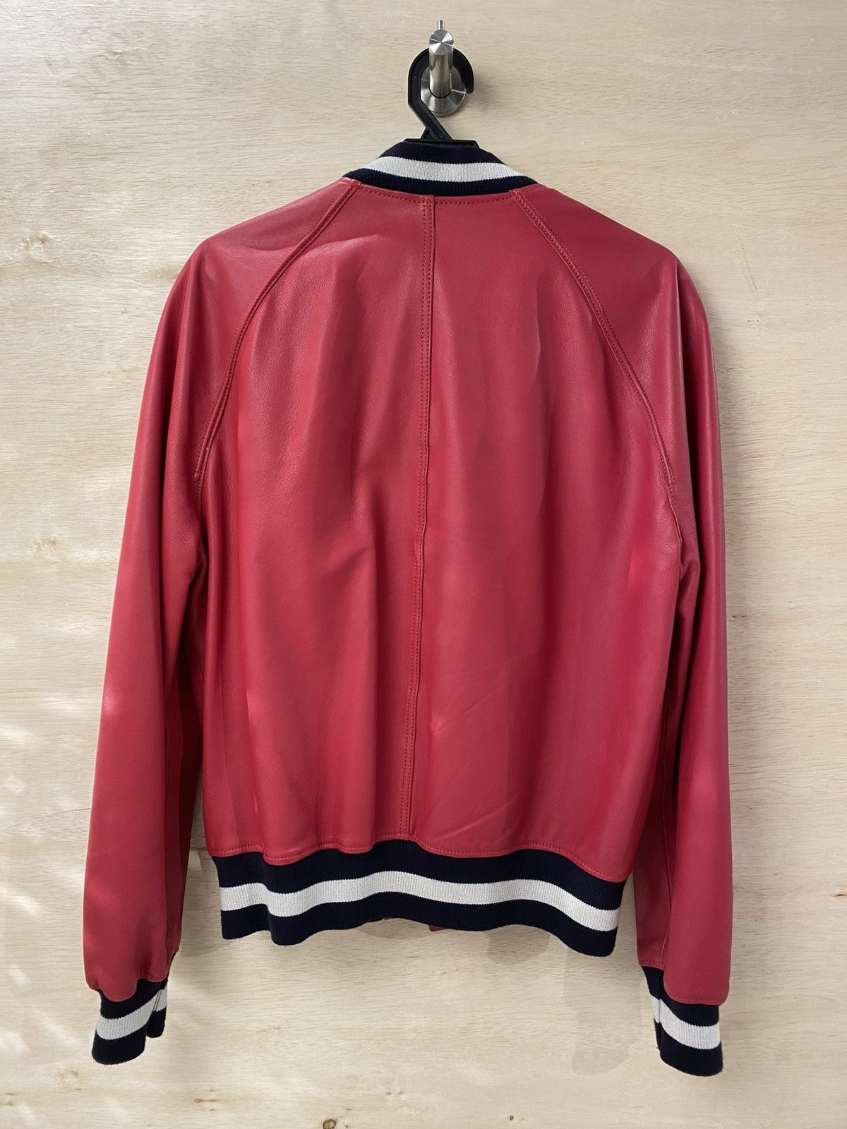 Lanvin LANVIN Pink Leather Bomber Size 48 Size US M / EU 48-50 / 2 - 2 Thumbnail