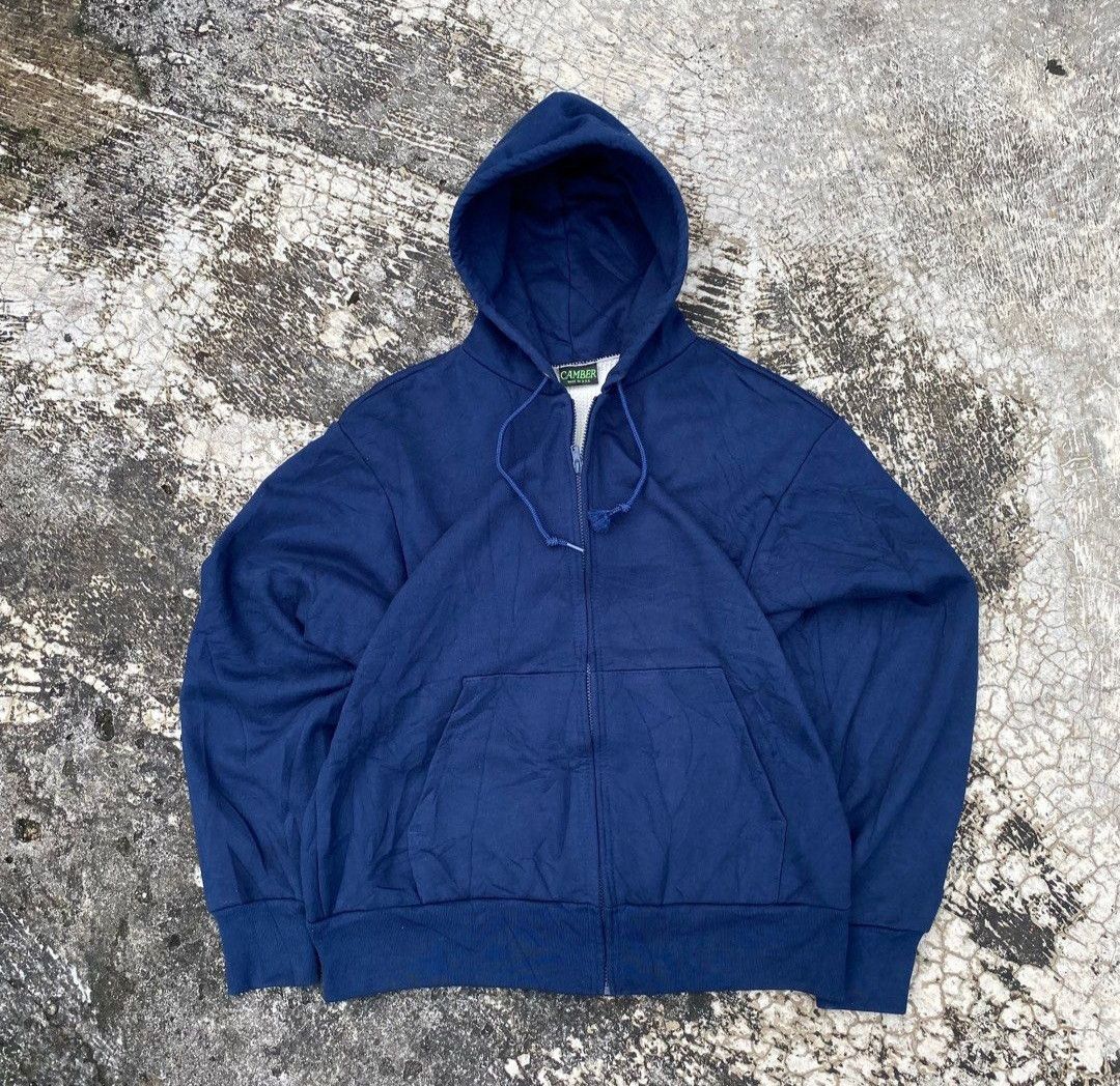 image of Camber Heavy Wide Zip Hoodie in Navy, Men's (Size Large)