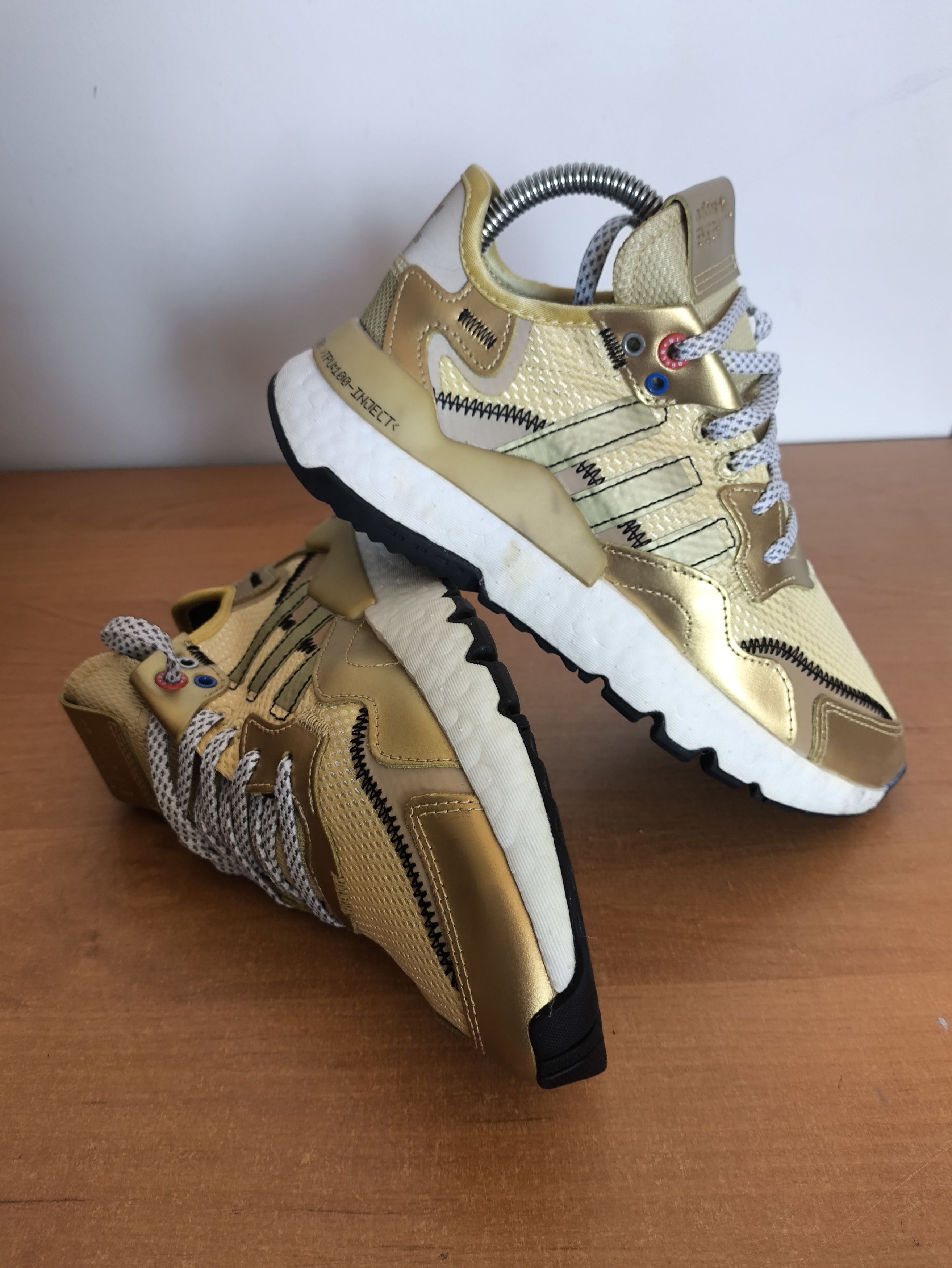 Adidas Adidas Nite Jogger Gold Metallic Sneakers EU36 Light Wear Size US 6 / IT 36 - 3 Thumbnail