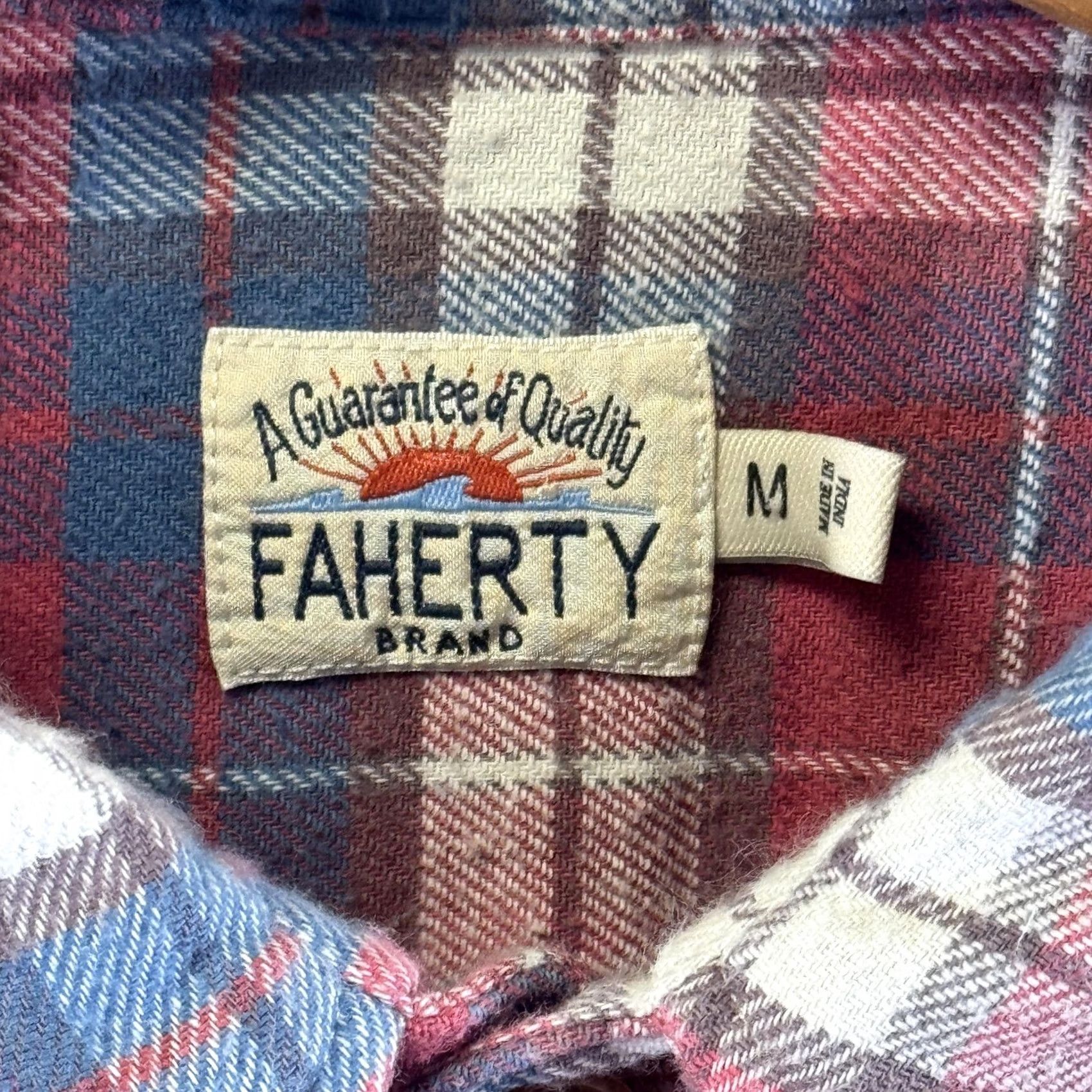 Faherty Faherty Brand Shirt Mens Medium Red Blue Plaid Button-Down Long Sleeve Casual Size US M / EU 48-50 / 2 - 4 Thumbnail