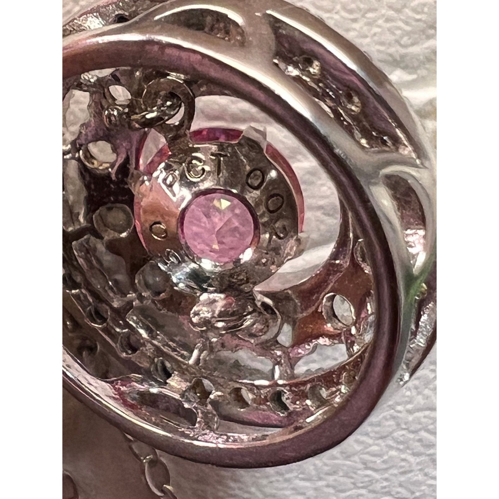 Other Pink tourmalinetopaz pendant necklace in platinum over 925 Size ONE SIZE - 25 Thumbnail