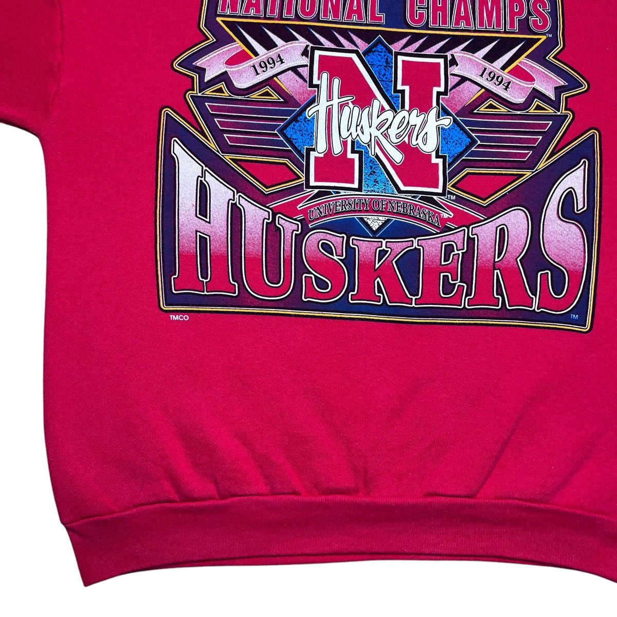 NCAA × Vintage Vtg 1994 NCAA Nebraska Huskers National Champions Sweatshirt Size US XL / EU 56 / 4 - 5 Thumbnail