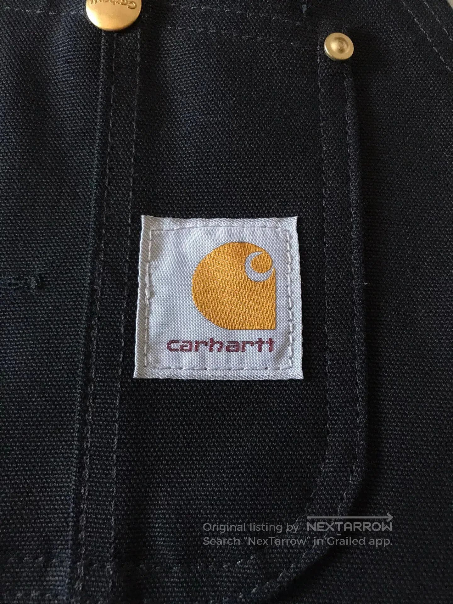 Carhartt Carhartt R01 Black W38L30 Canvas Overalls. Size US 38 / EU 54 - 6 Thumbnail